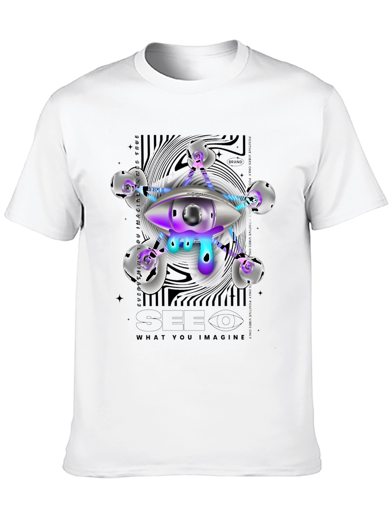 Surreal Eye Graphic T-Shirt - See What You Imagine!