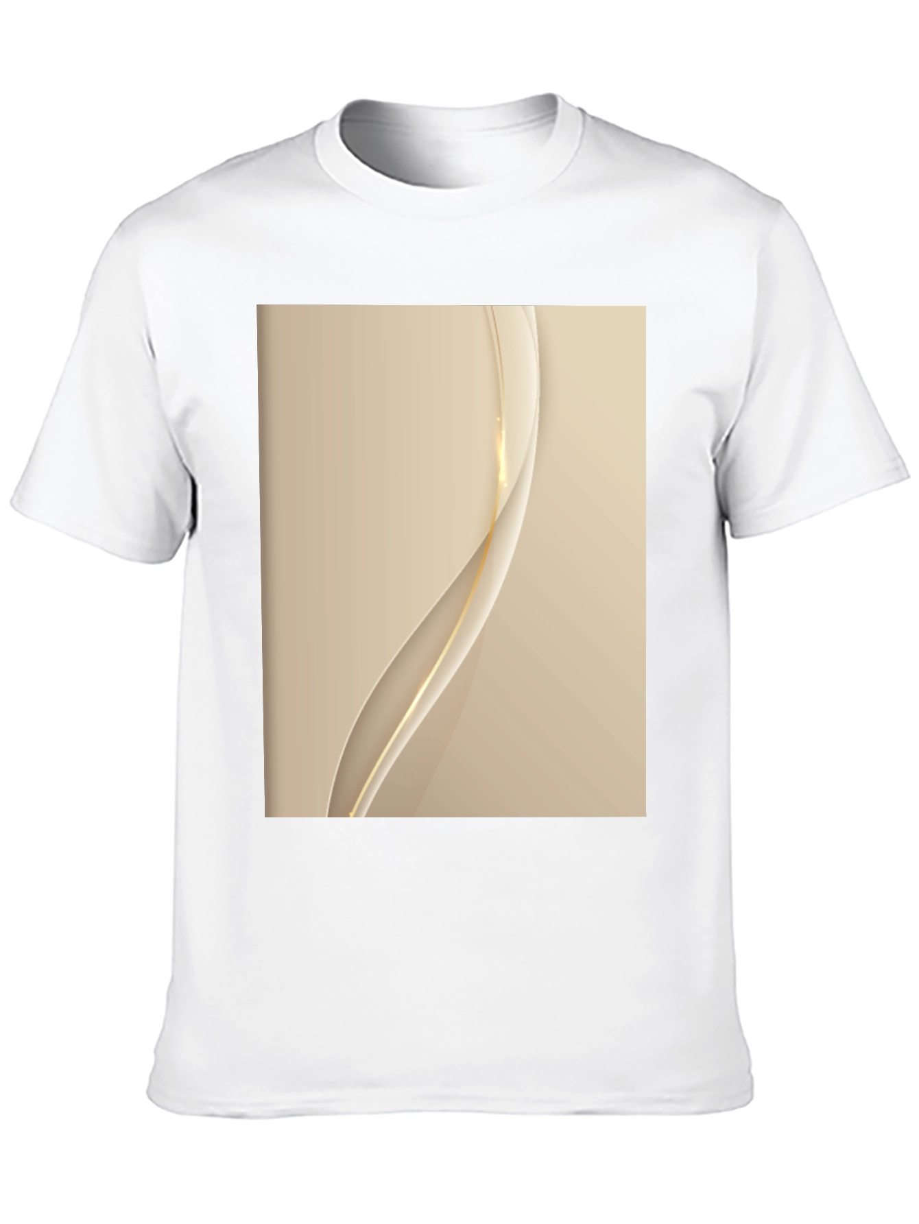 Stylish Black T-Shirt with Abstract Gold Design