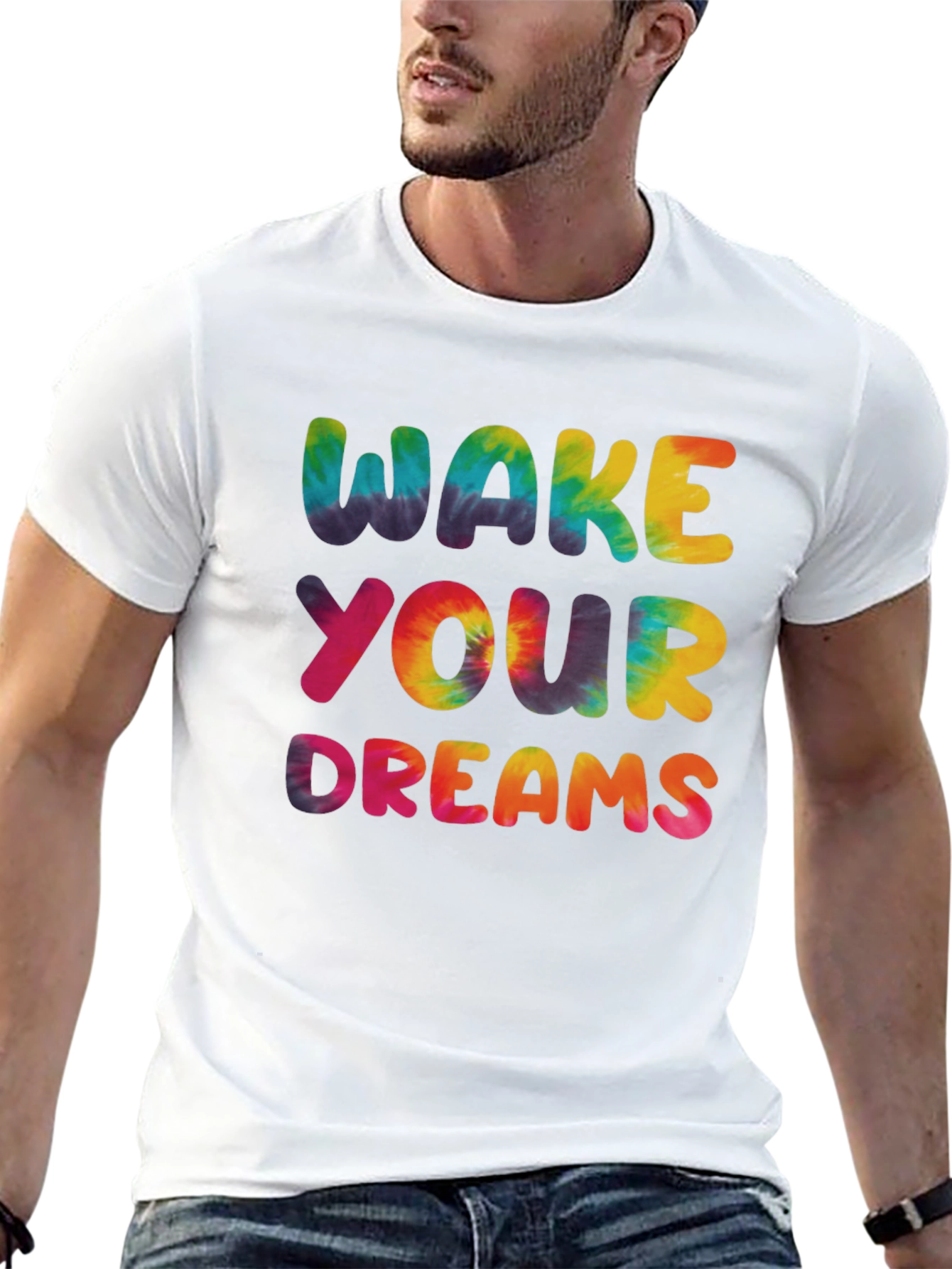 Wake Your Dreams Tie-Dye Graphic Tee