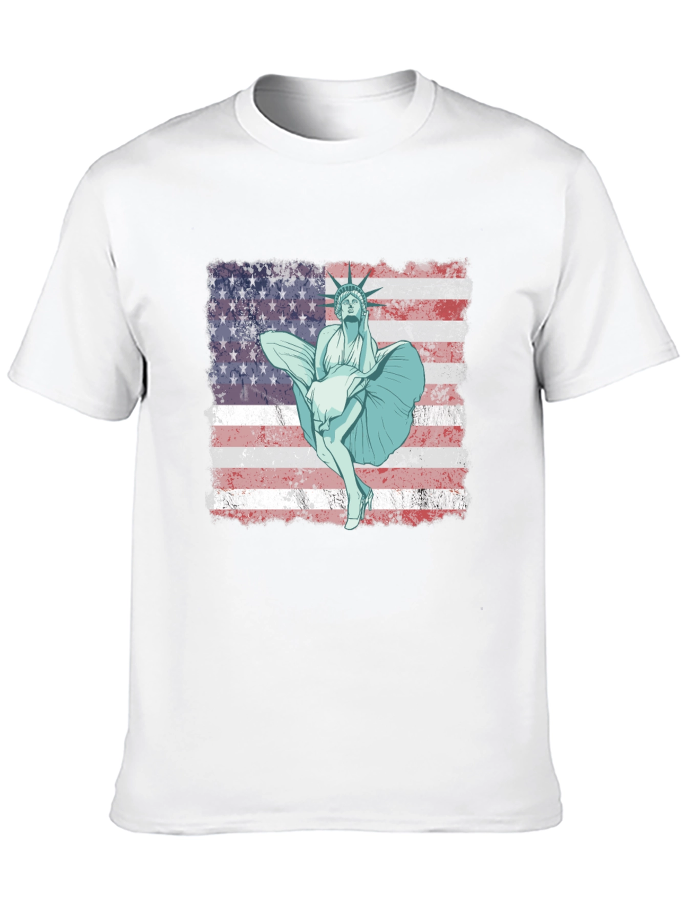 American Flag Marilyn Statue Graphic Tee