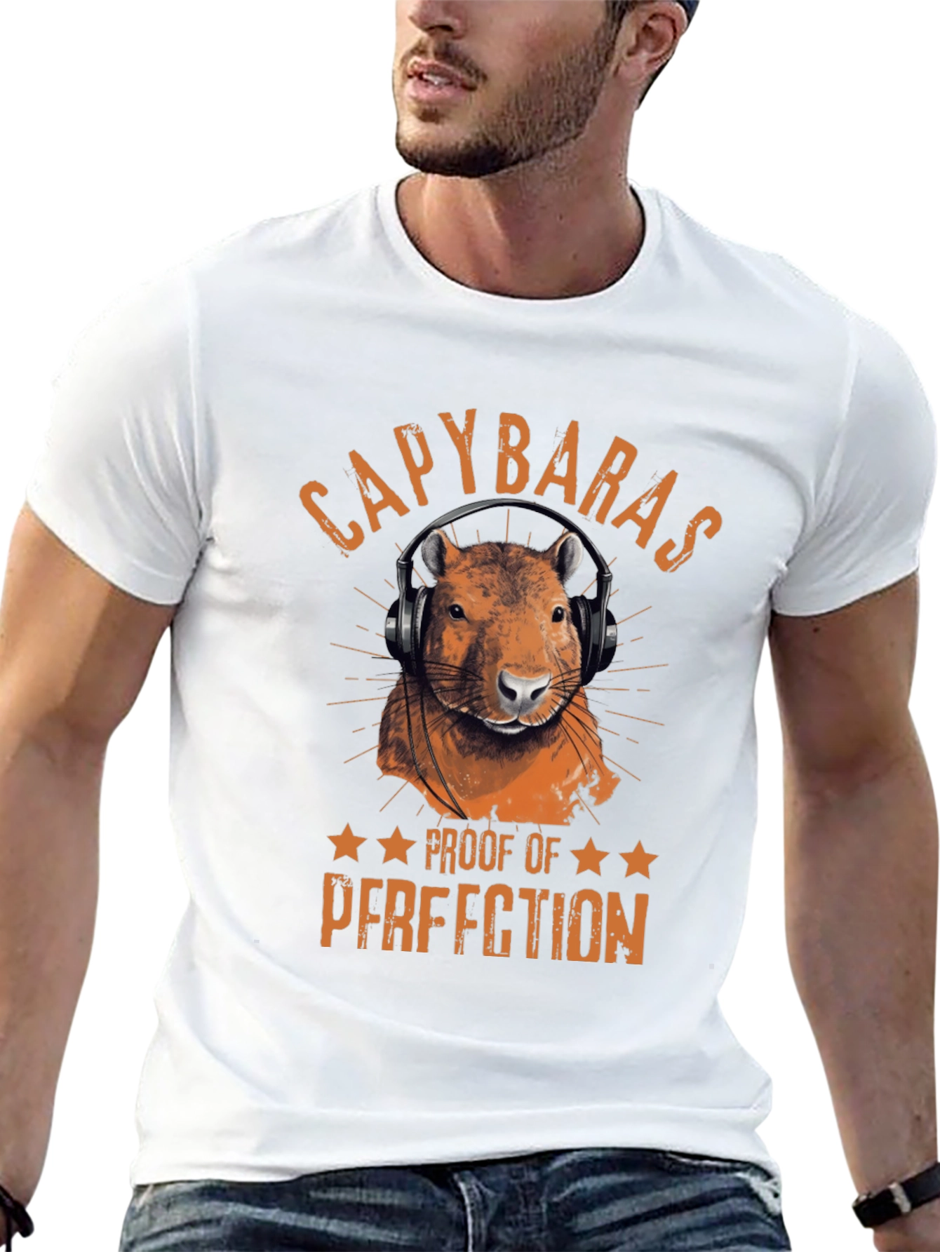 Capybaras Proof of Perfection Black T-Shirt