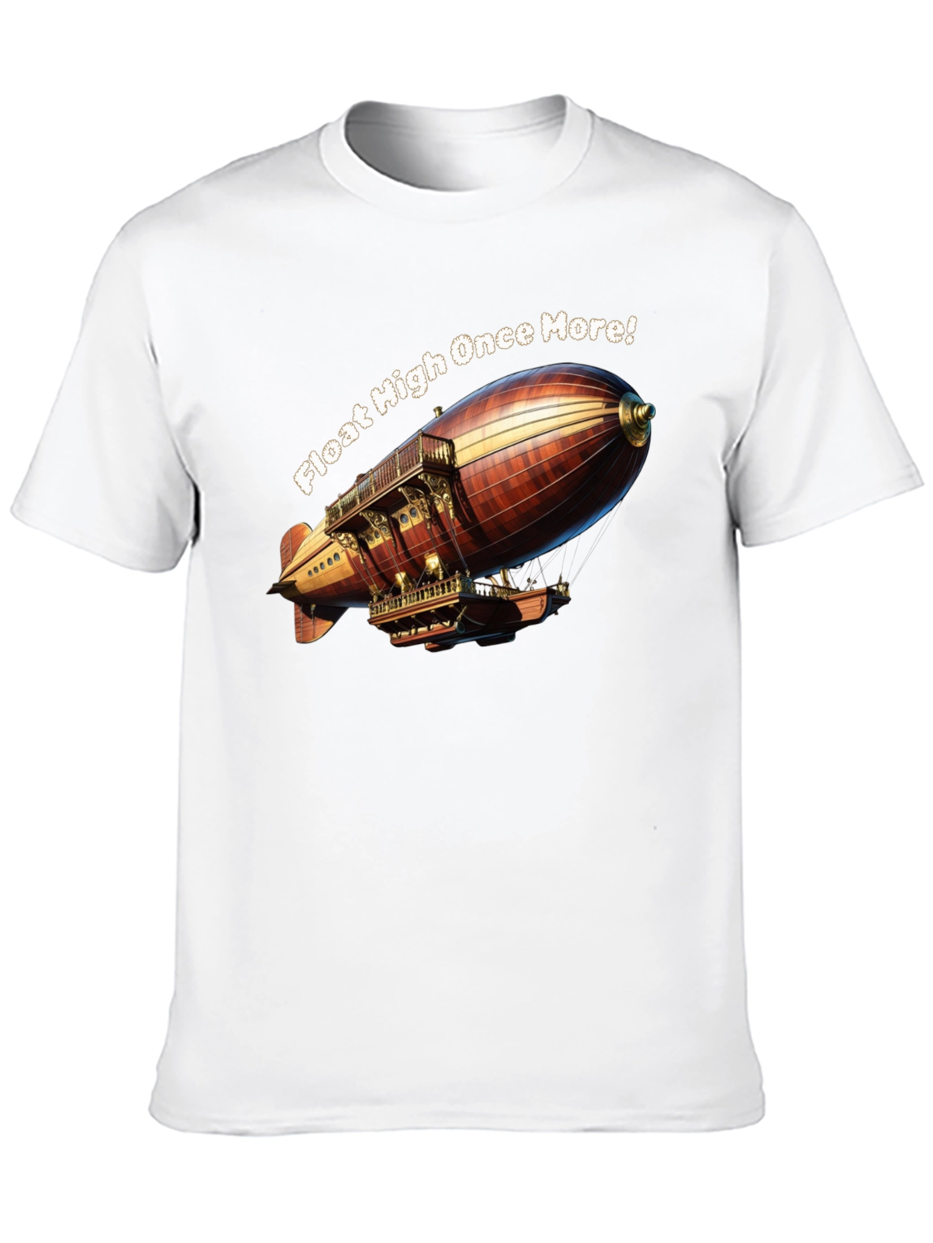 Steampunk Airship T-Shirt: Float High Once More!
