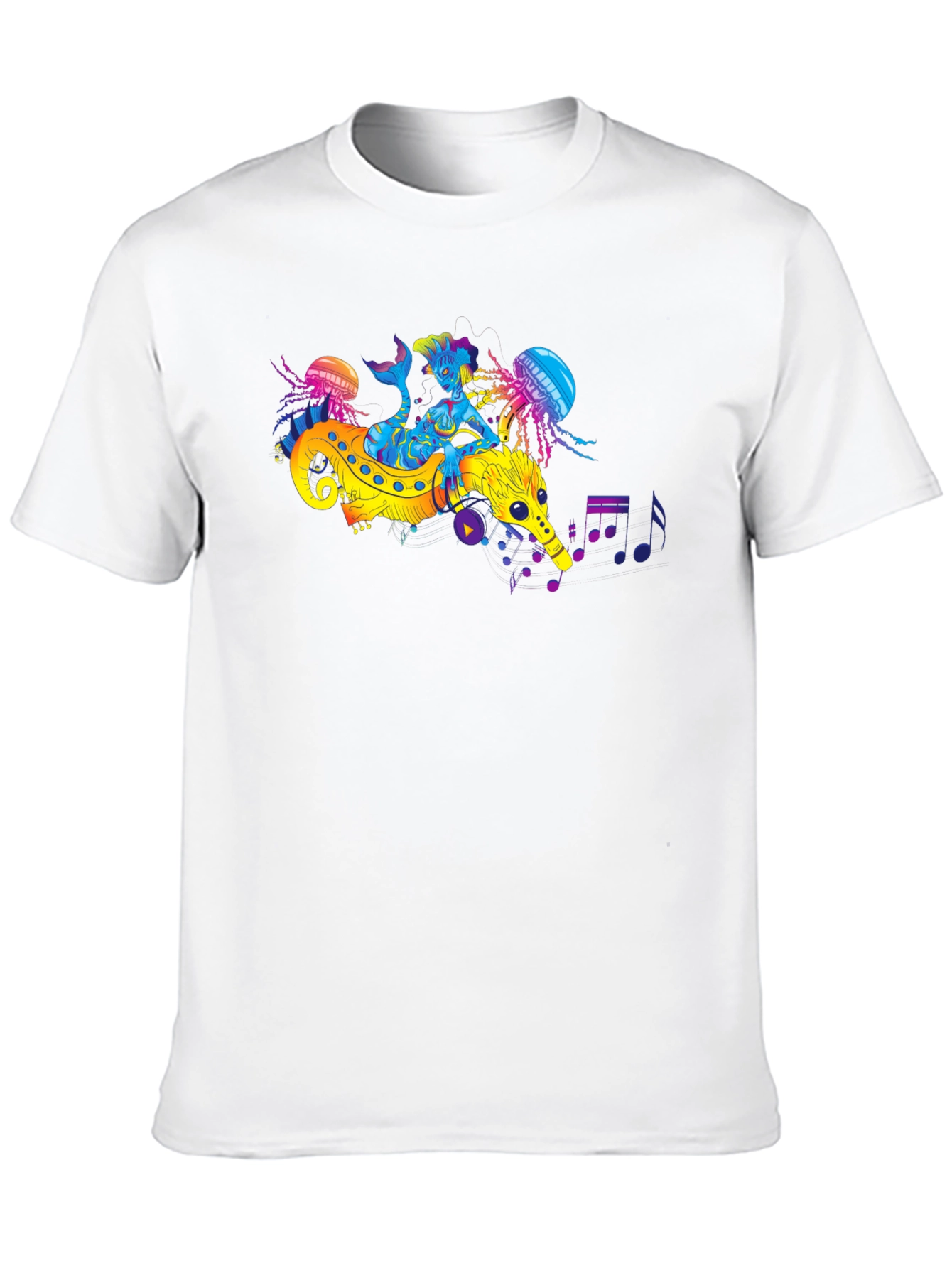 Sea Serpent Mermaid Music T-Shirt