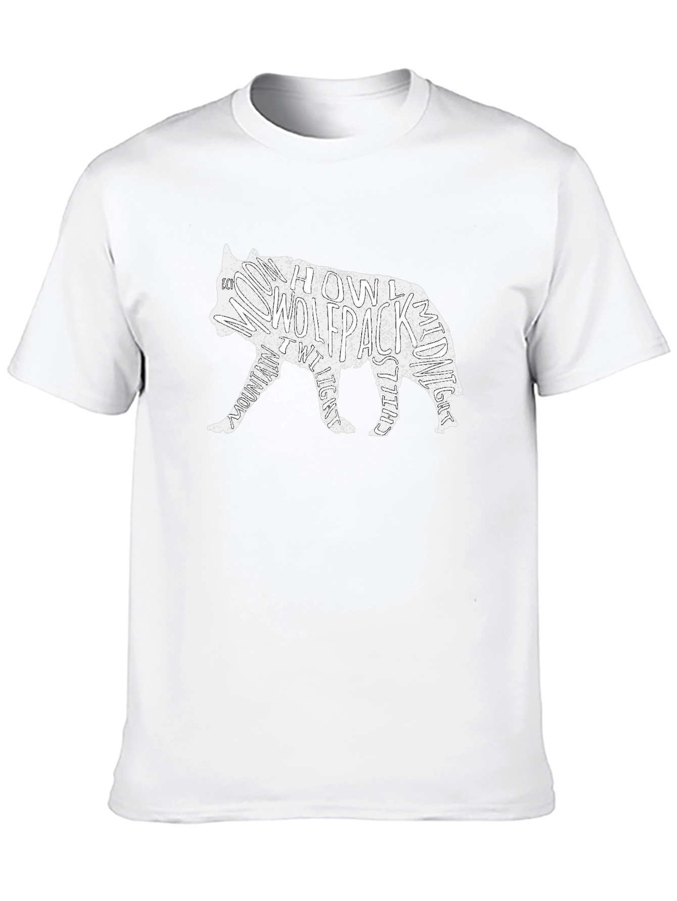 Wolfpack Graphic T-Shirt - Black Crew Neck Tee