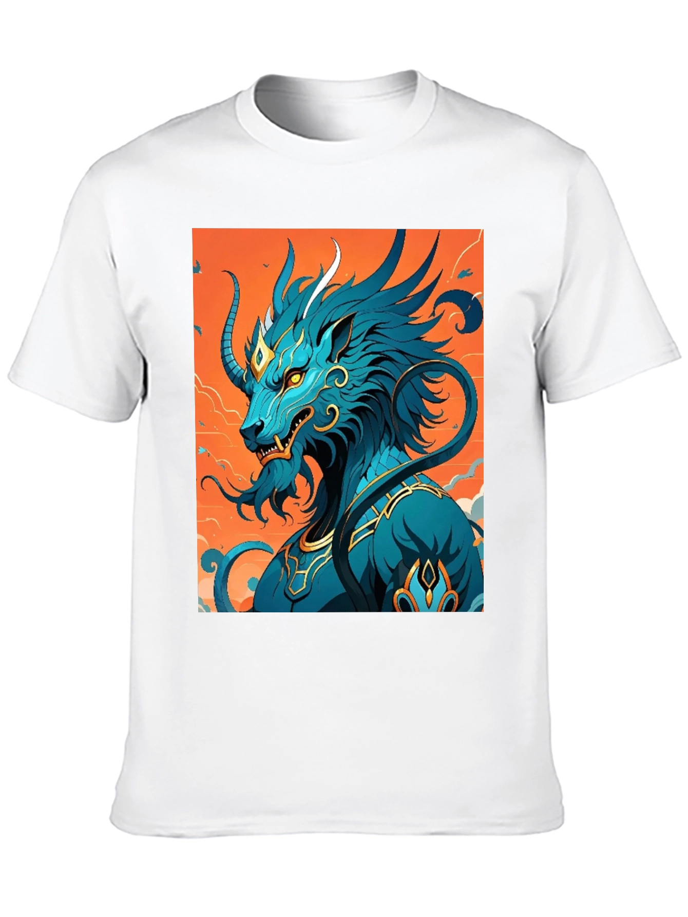 Blue Kirin Graphic Tee - Mythical Creature T-Shirt