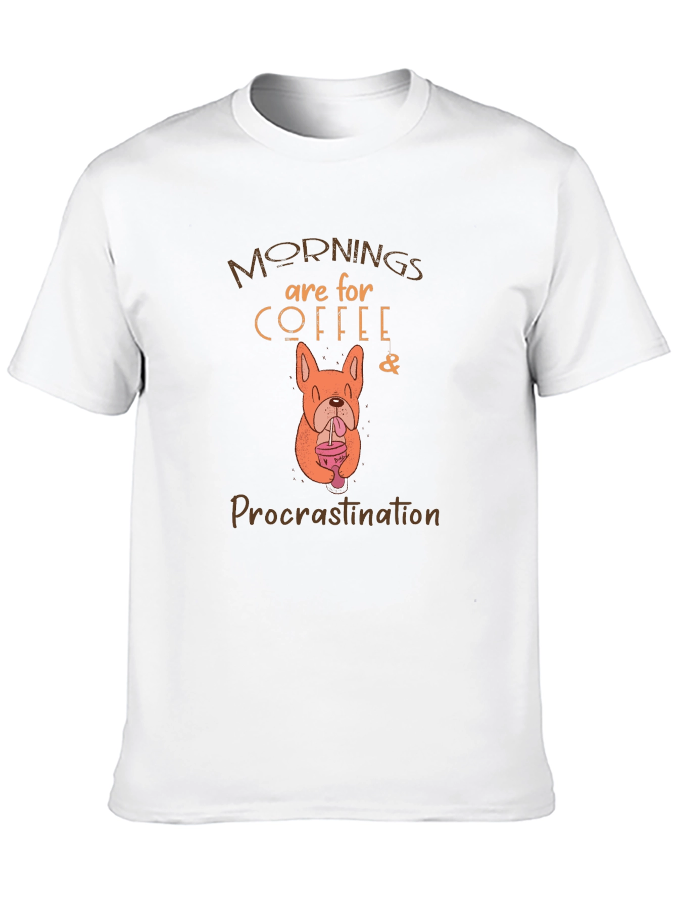 Coffee & Procrastination Dog Graphic T-Shirt