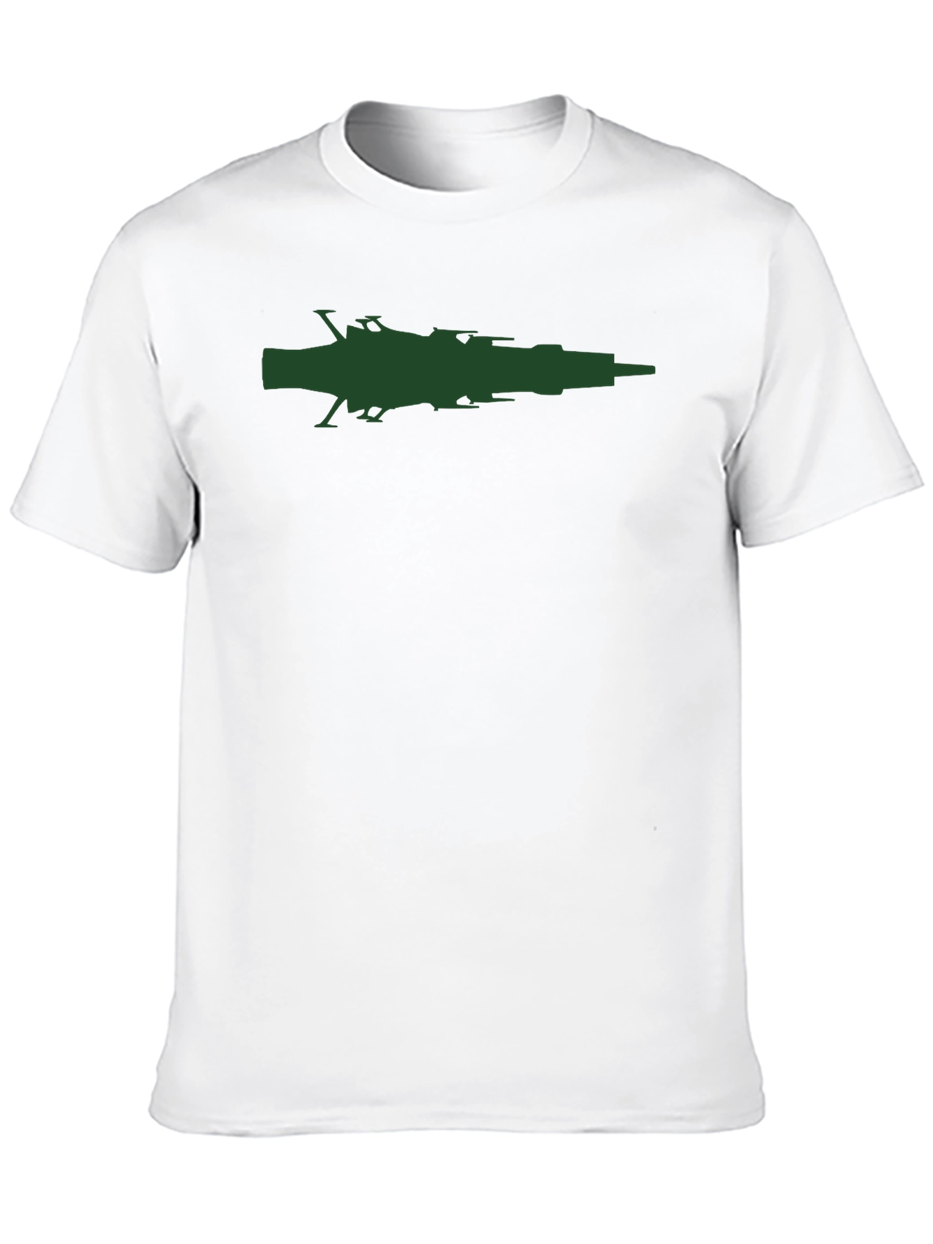 Sci-Fi Spaceship Graphic Tee - Black