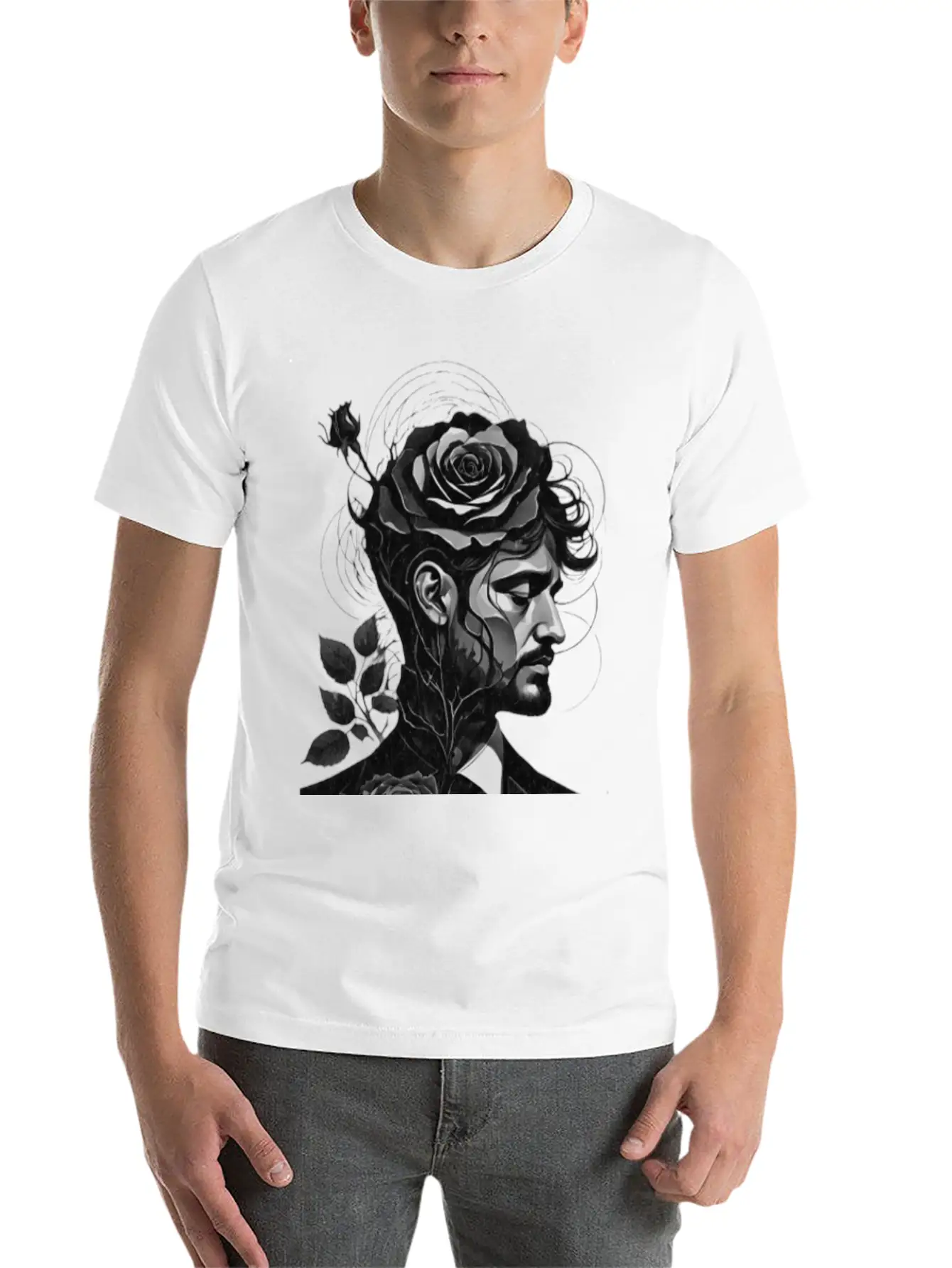 A Gentleman With A Heart Of A Rose Lightweight Cotton T-Shirt – Daily Comfort Graphic Shirt
