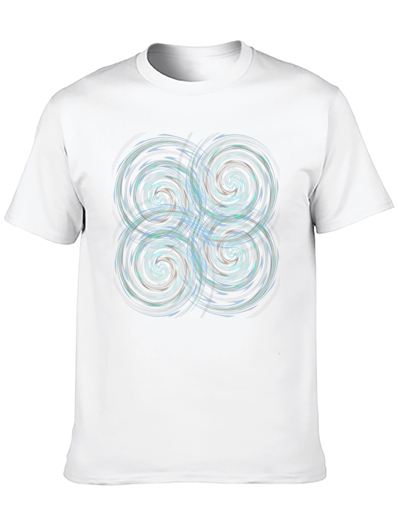 Whirlwind Vortex Graphic Tee - Black Cotton Blend