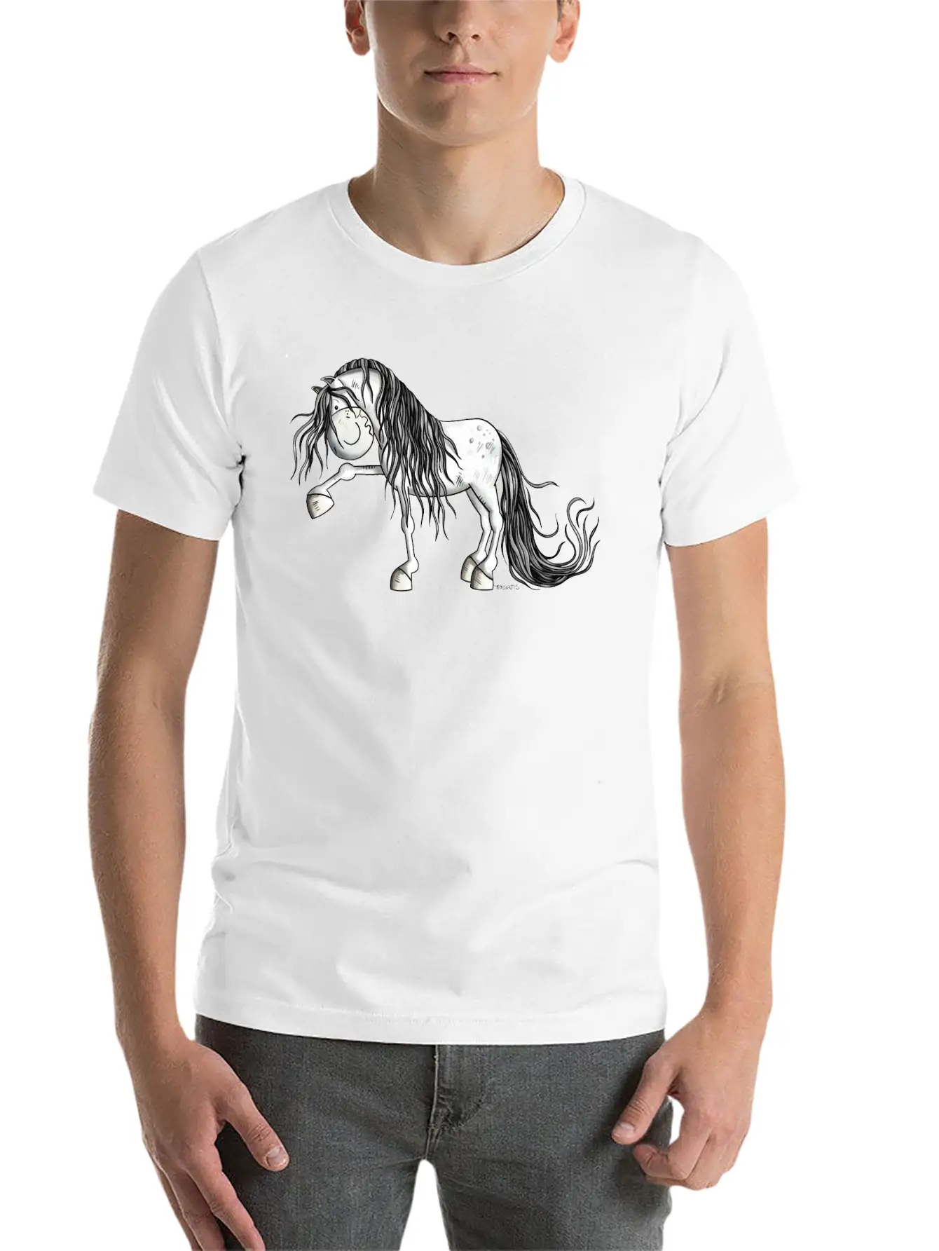 Andalusian Horse - Pura Raza - Horses - Gift Lightweight Cotton T-Shirt – Daily Comfort Graphic Shirt
