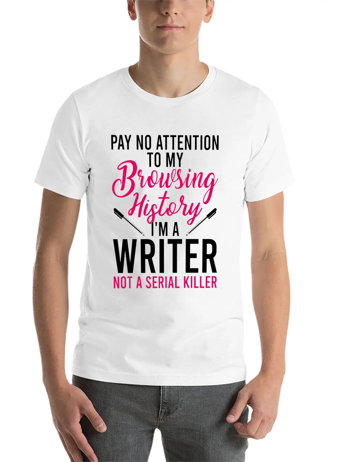 Author Book Writer Literature Bookworm Writing Lightweight Cotton T-Shirt – Daily Comfort Graphic Shirt