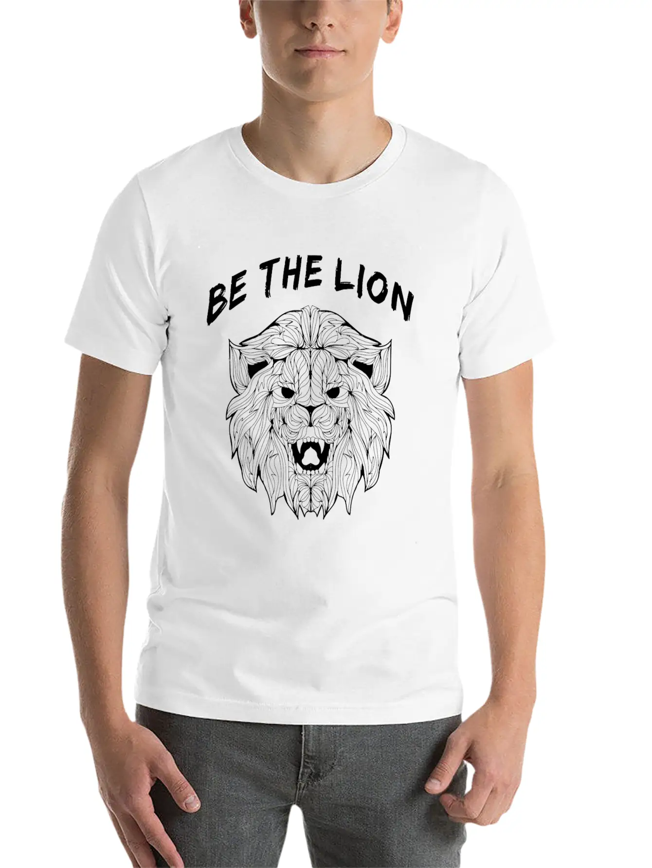 Be The Lion Lightweight Cotton T-Shirt – Daily Comfort Graphic Shirt