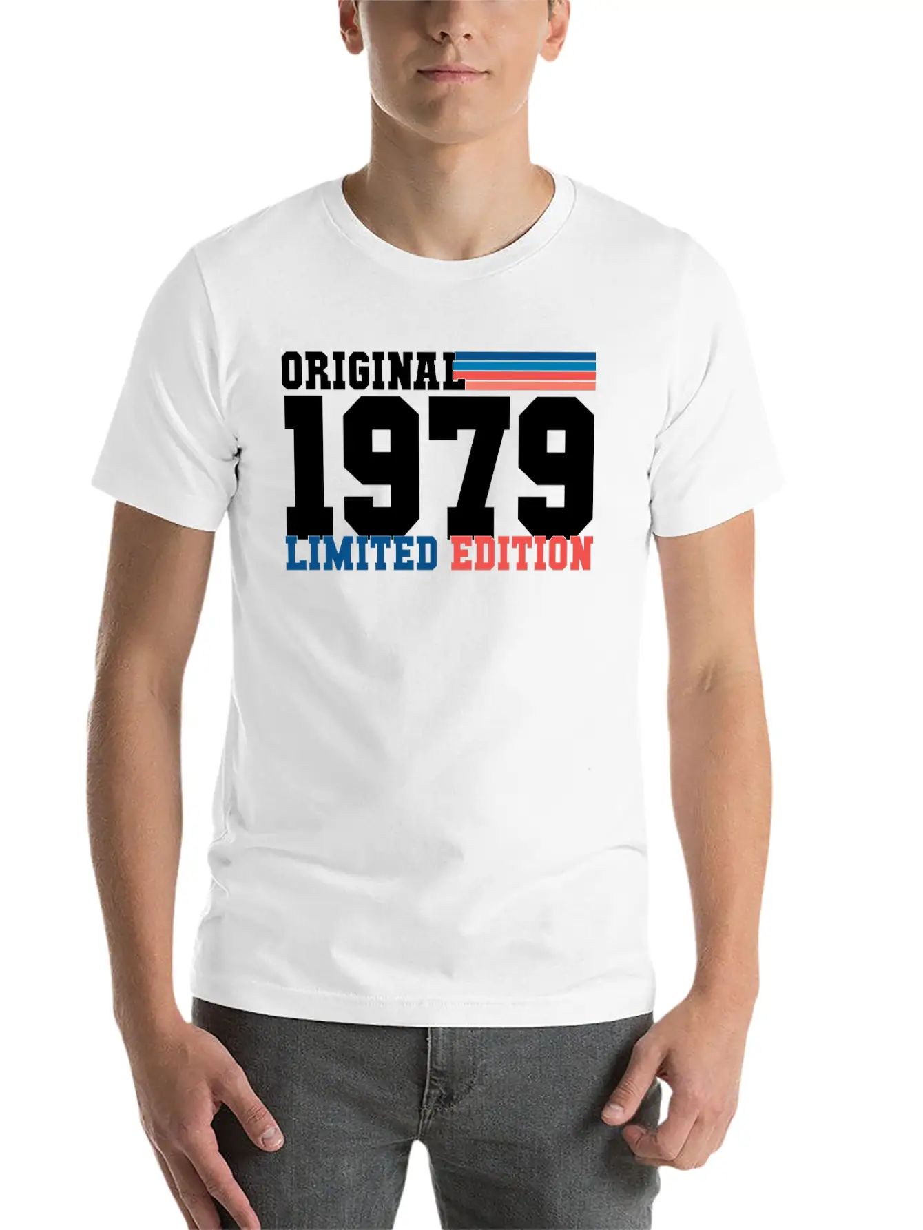Birthday 1979 Gift Lightweight Cotton T-Shirt – Daily Comfort Graphic Shirt