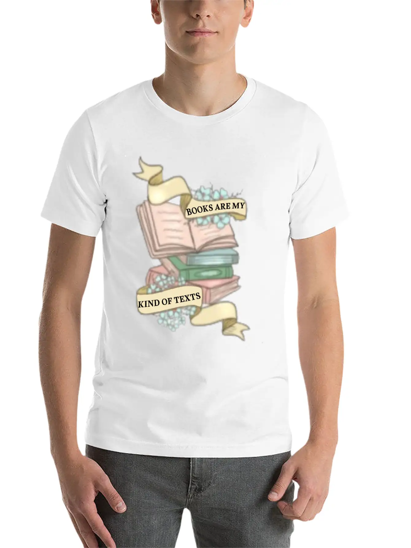 Books Are My Kind Of Text Reading Design Retro Lightweight Cotton T-Shirt – Daily Comfort Graphic Shirt