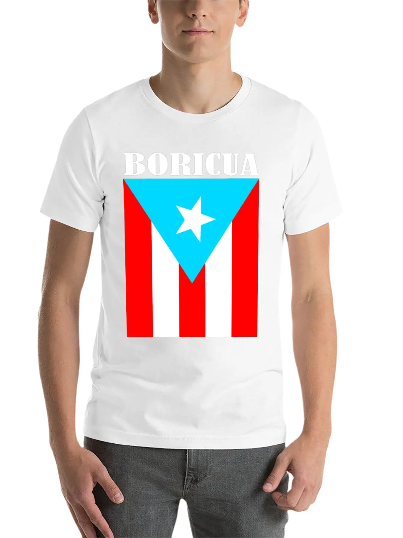 Boricua Bandera Lightweight Cotton T-Shirt – Daily Comfort Graphic Shirt