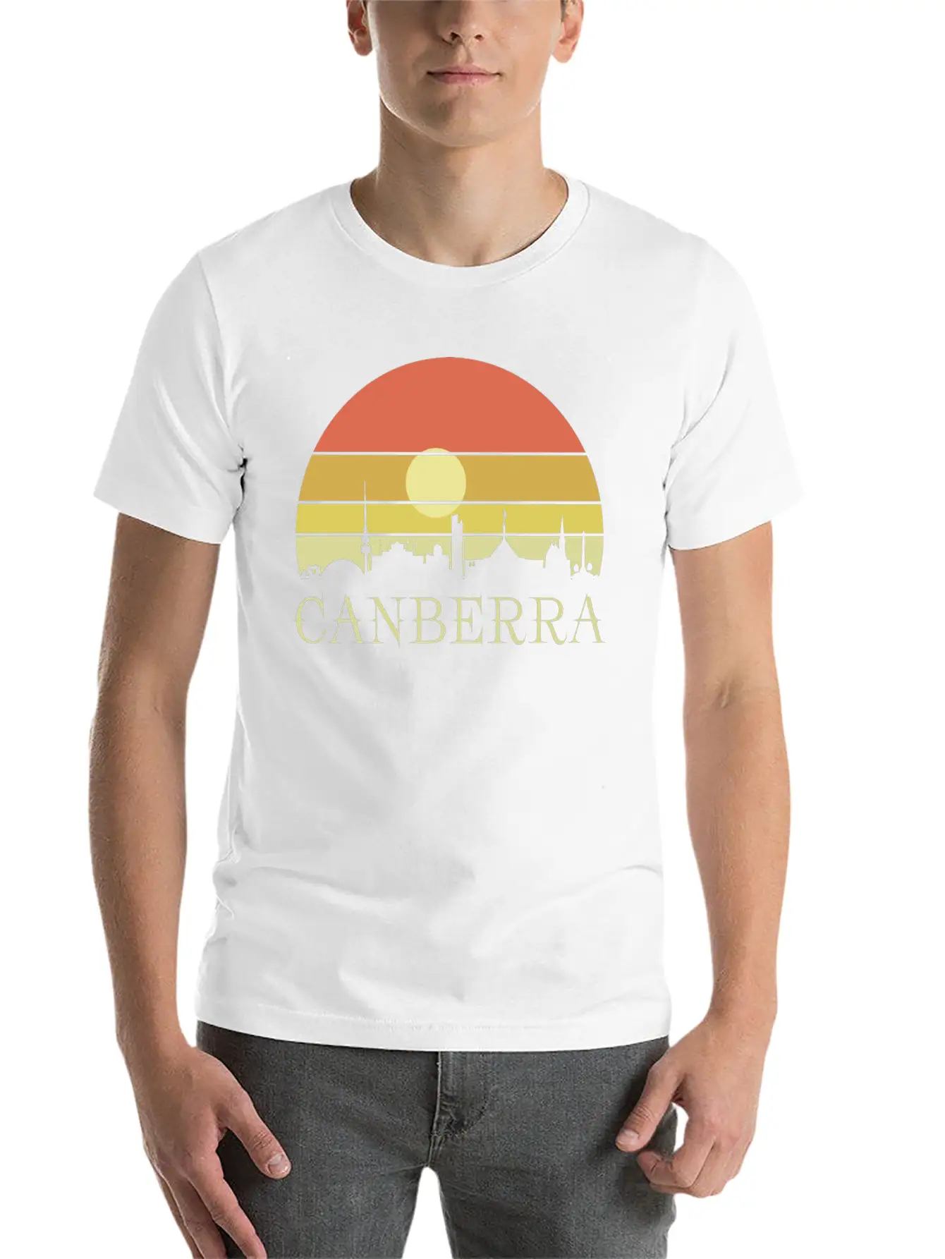 Canberra Sunset Lightweight Cotton T-Shirt – Daily Comfort Graphic Shirt