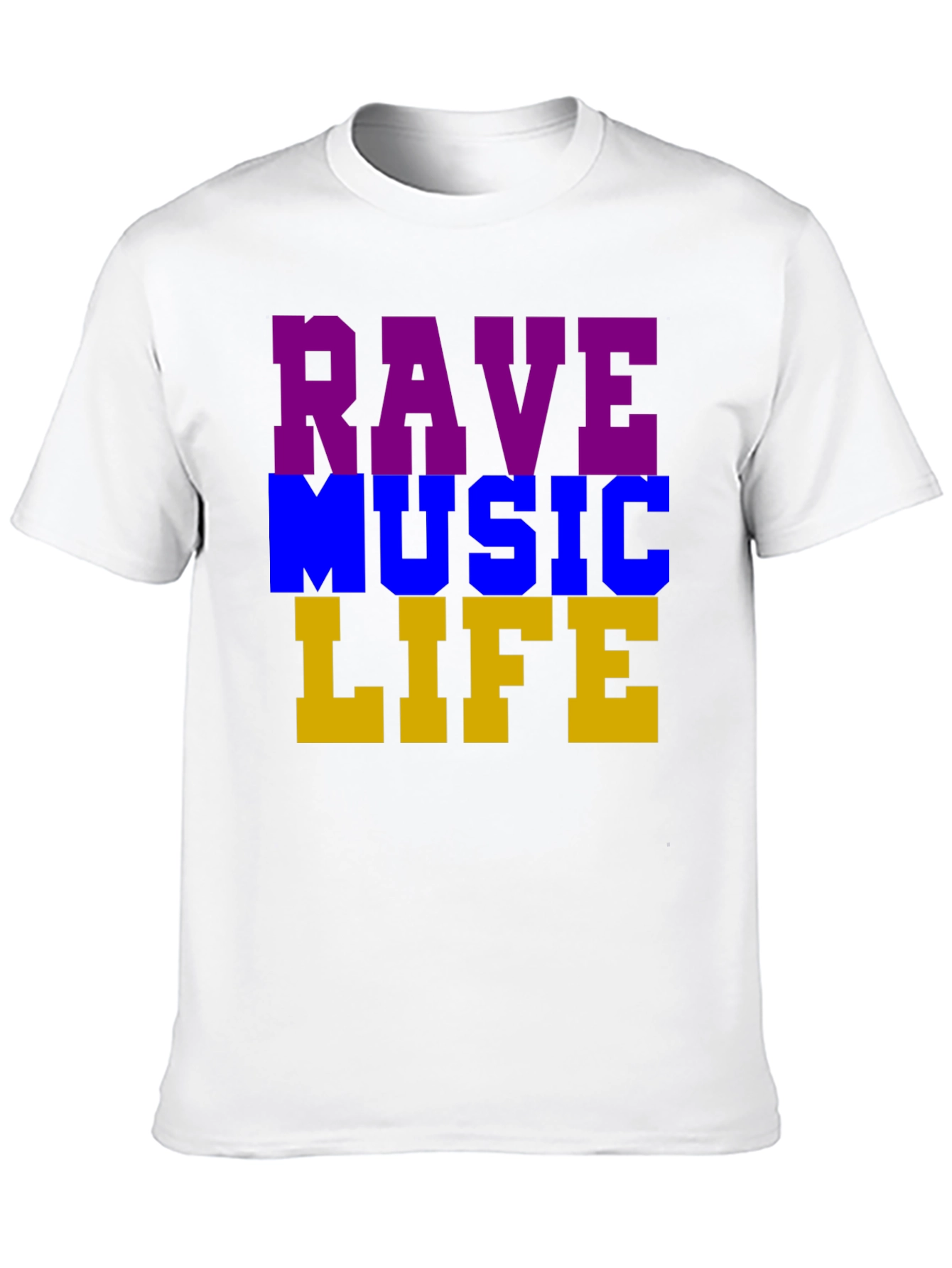 Rave Music Life Graphic T-Shirt - Black
