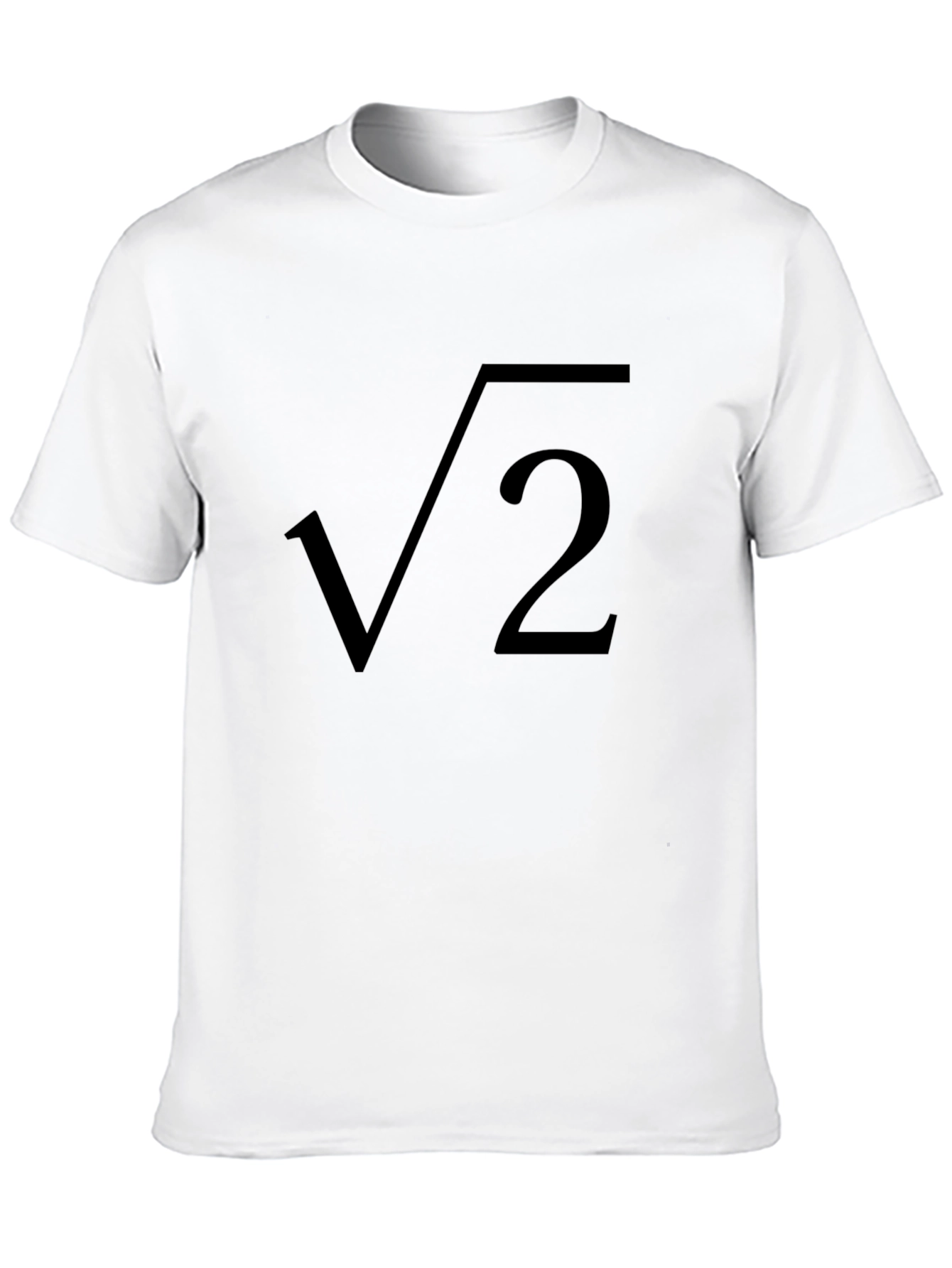 Square Root of 2 Black T-Shirt Math Design