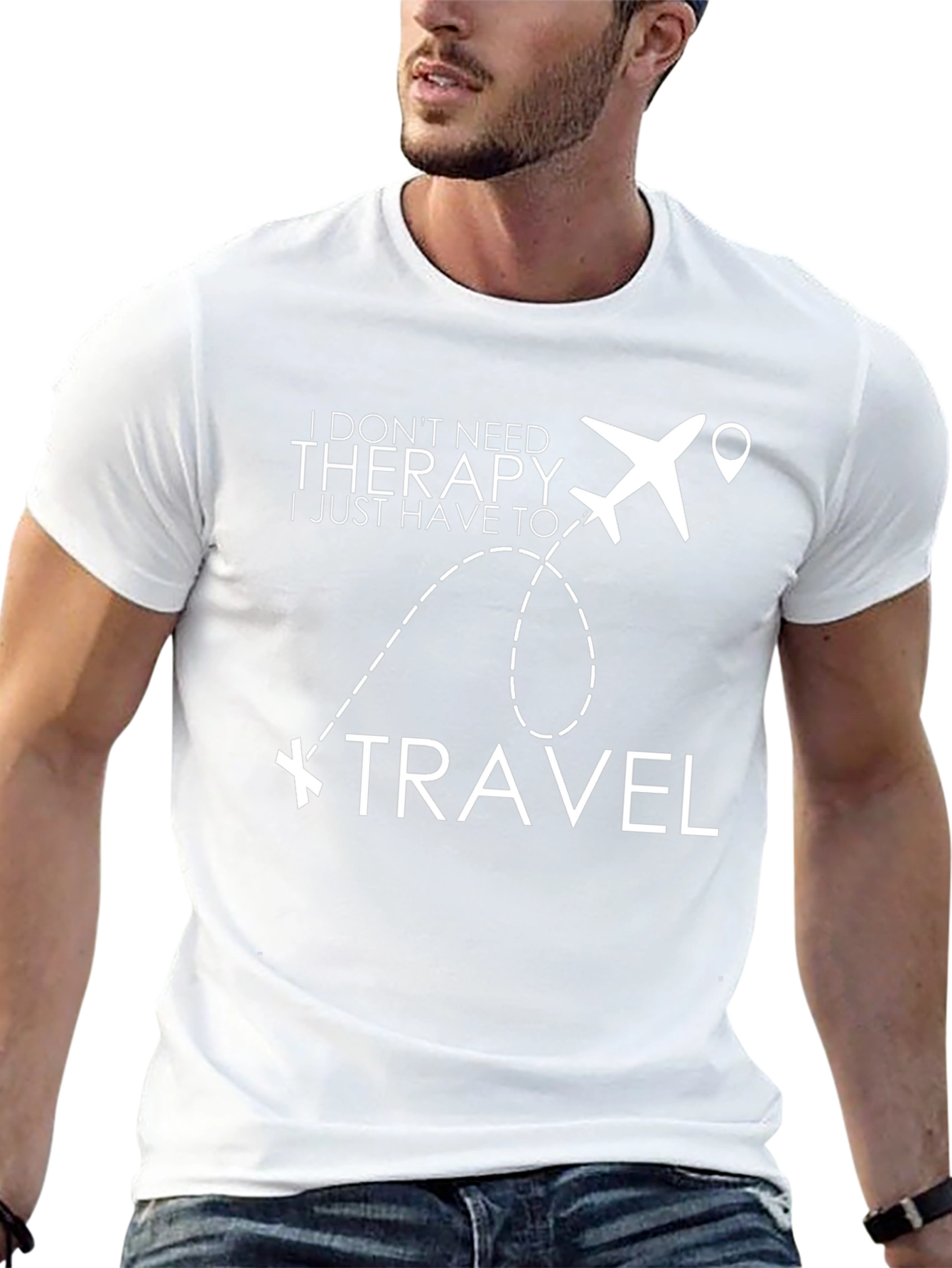 Travel Therapy T-Shirt - Airplane Graphic Tee