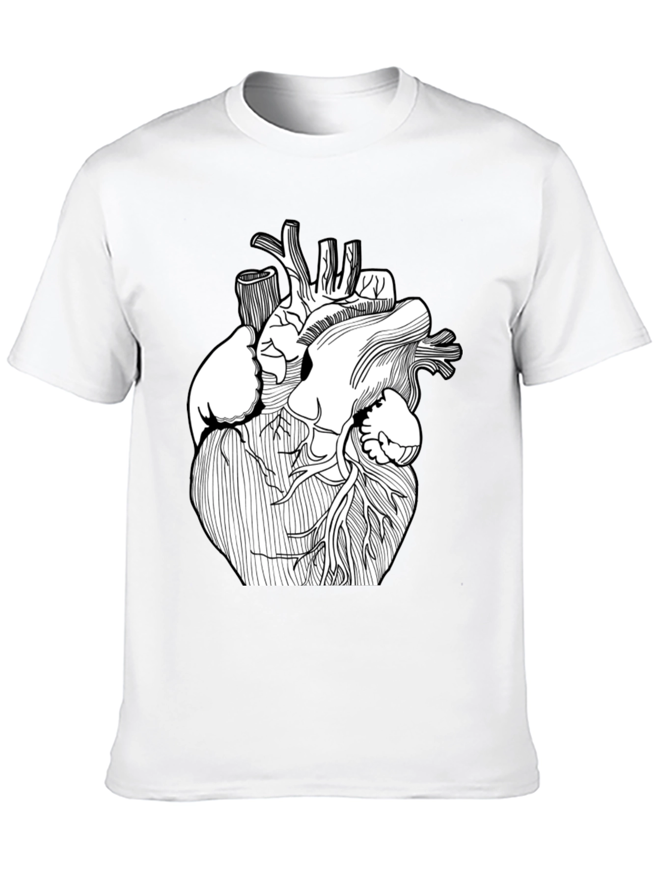 Anatomical Heart Graphic T-Shirt - Black