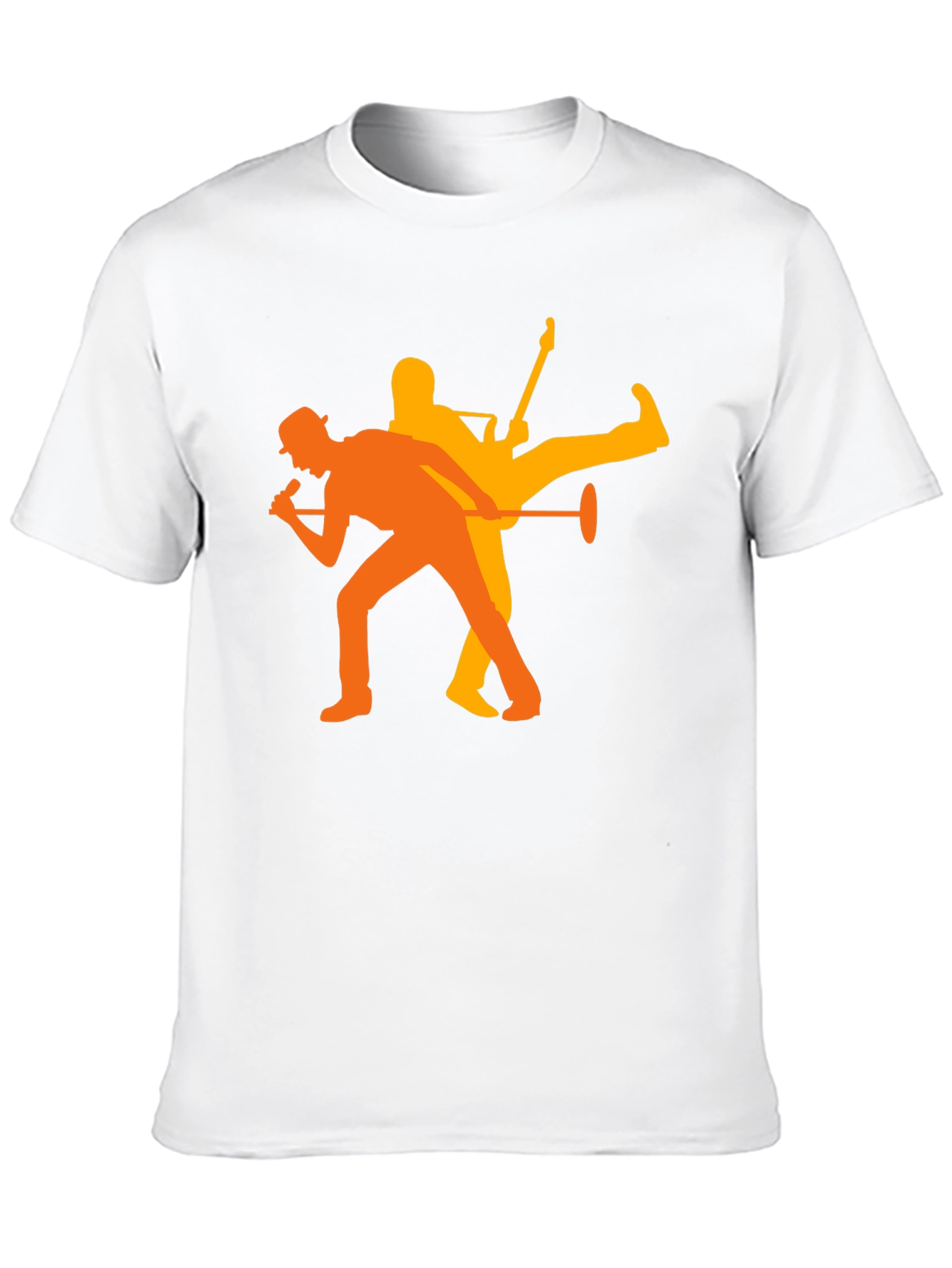 Rock Duo Graphic Tee - Black Cotton Blend