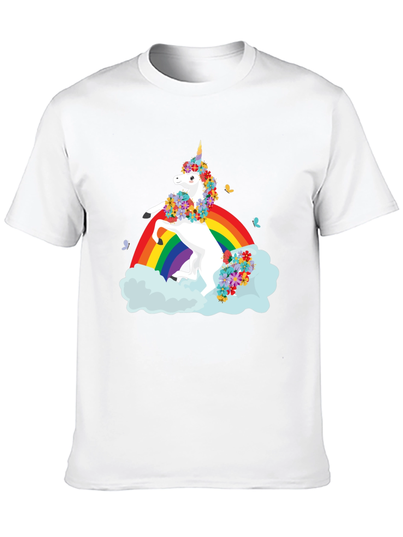 Unicorn Rainbow Black T-Shirt