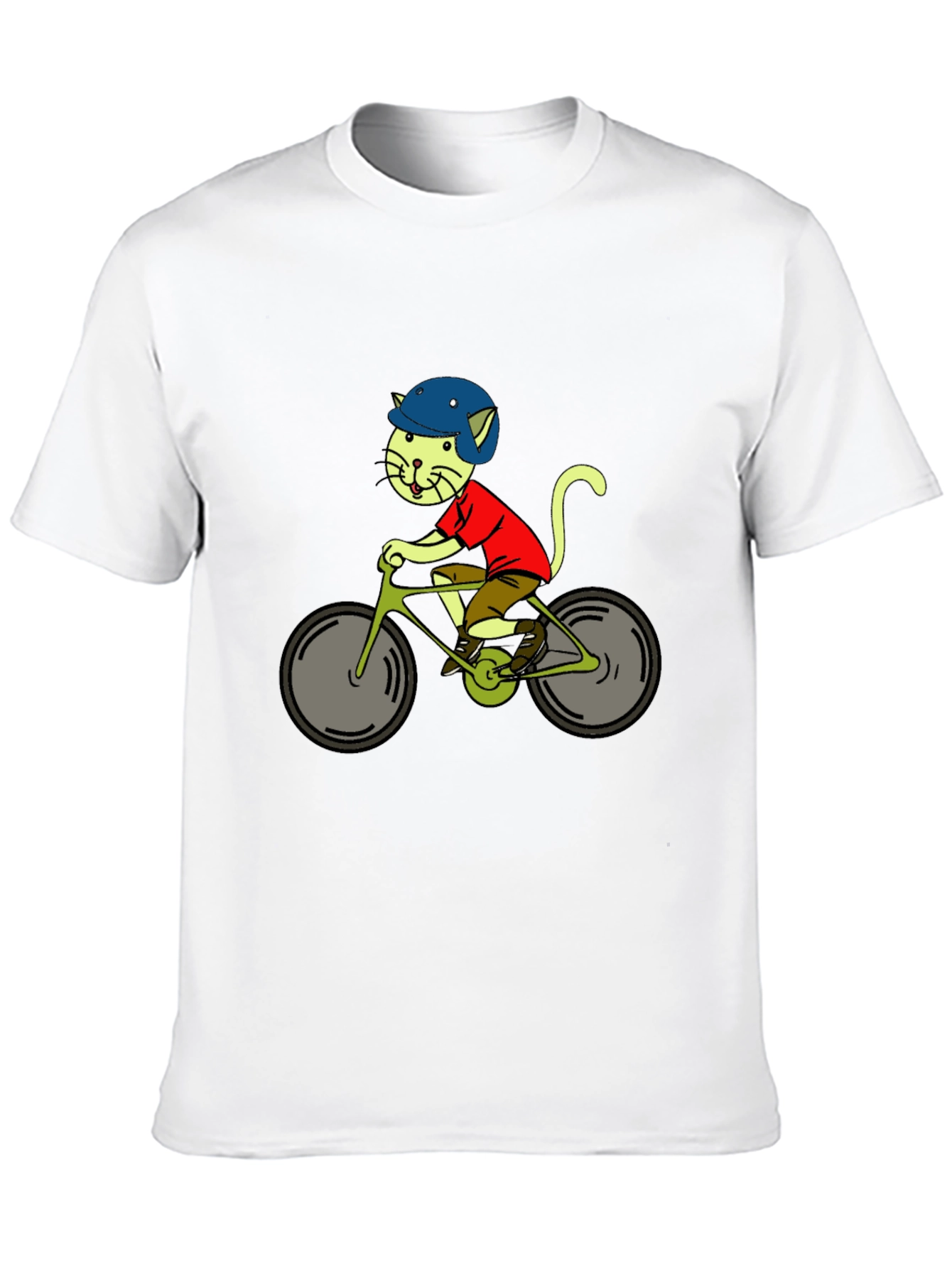 Cat on Bike Graphic T-Shirt