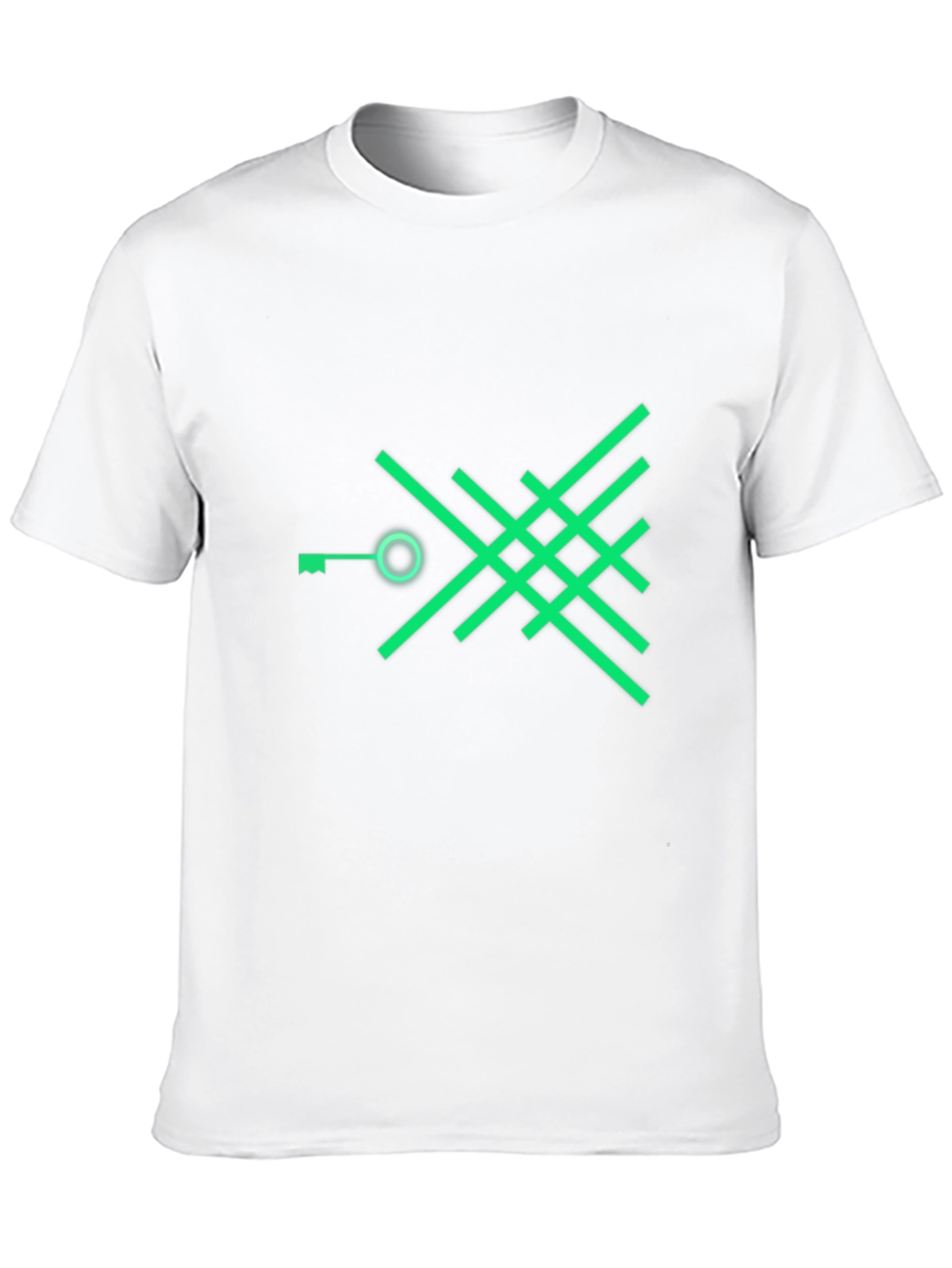 Abstract Key Graphic Tee - Modern Black T-Shirt