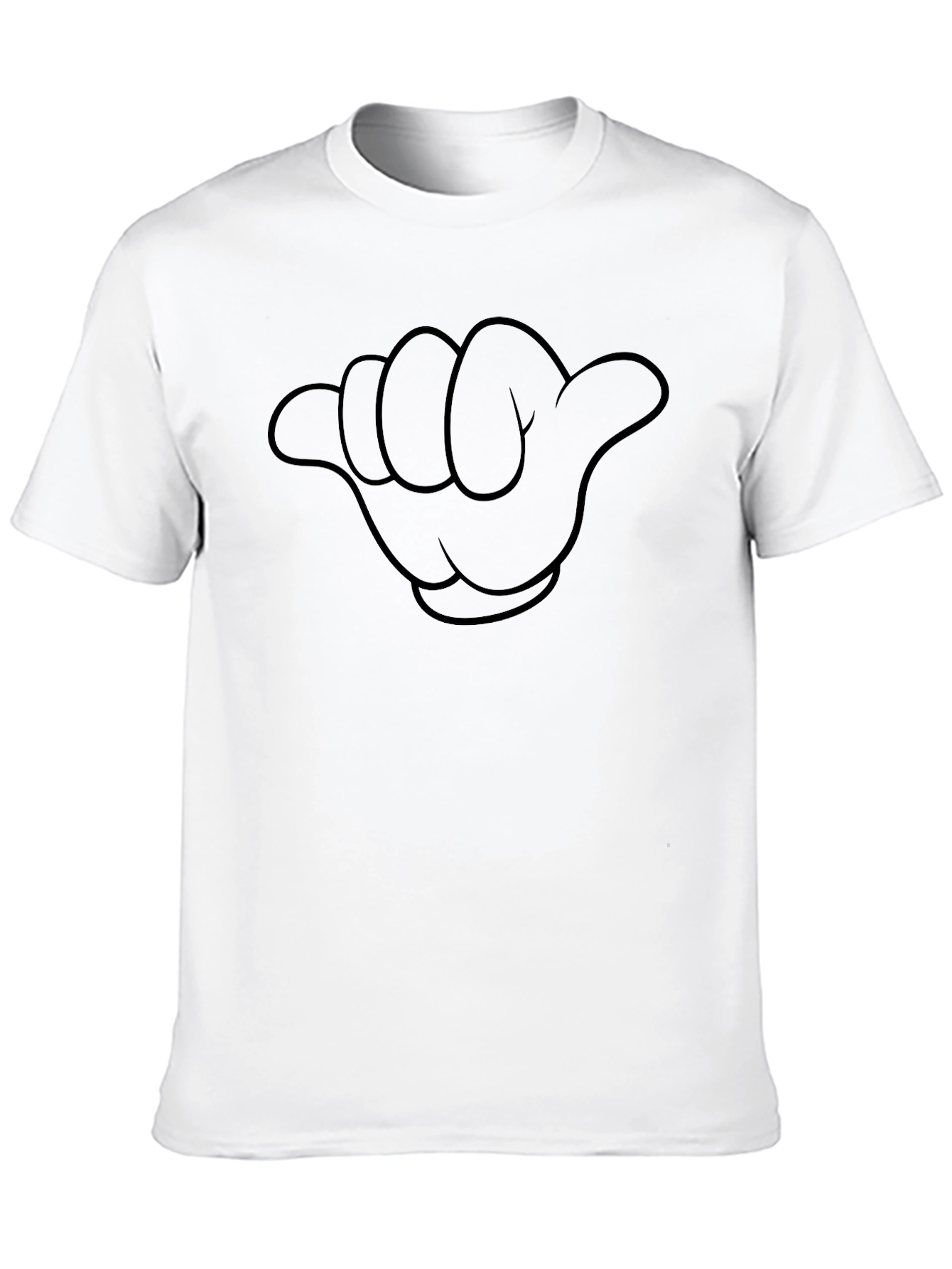 Black Shaka Hand Graphic T-Shirt - Casual Style