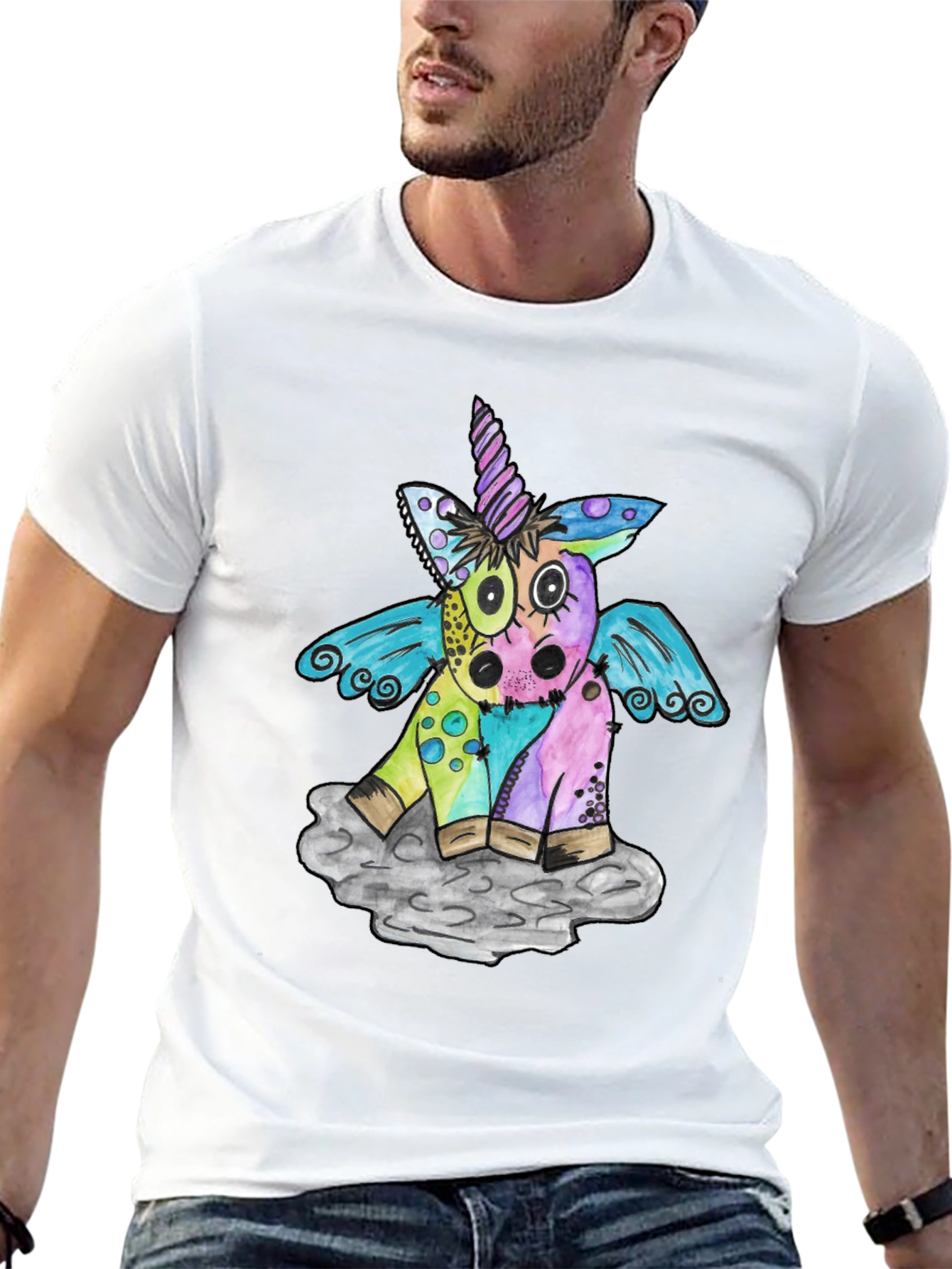 Quirky Unicorn Graphic Tee - Unisex