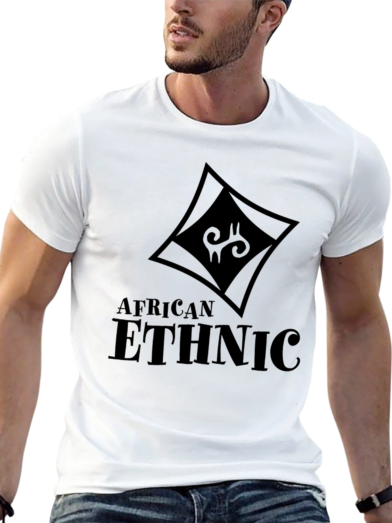 African Ethnic Graphic Tee - Menswear