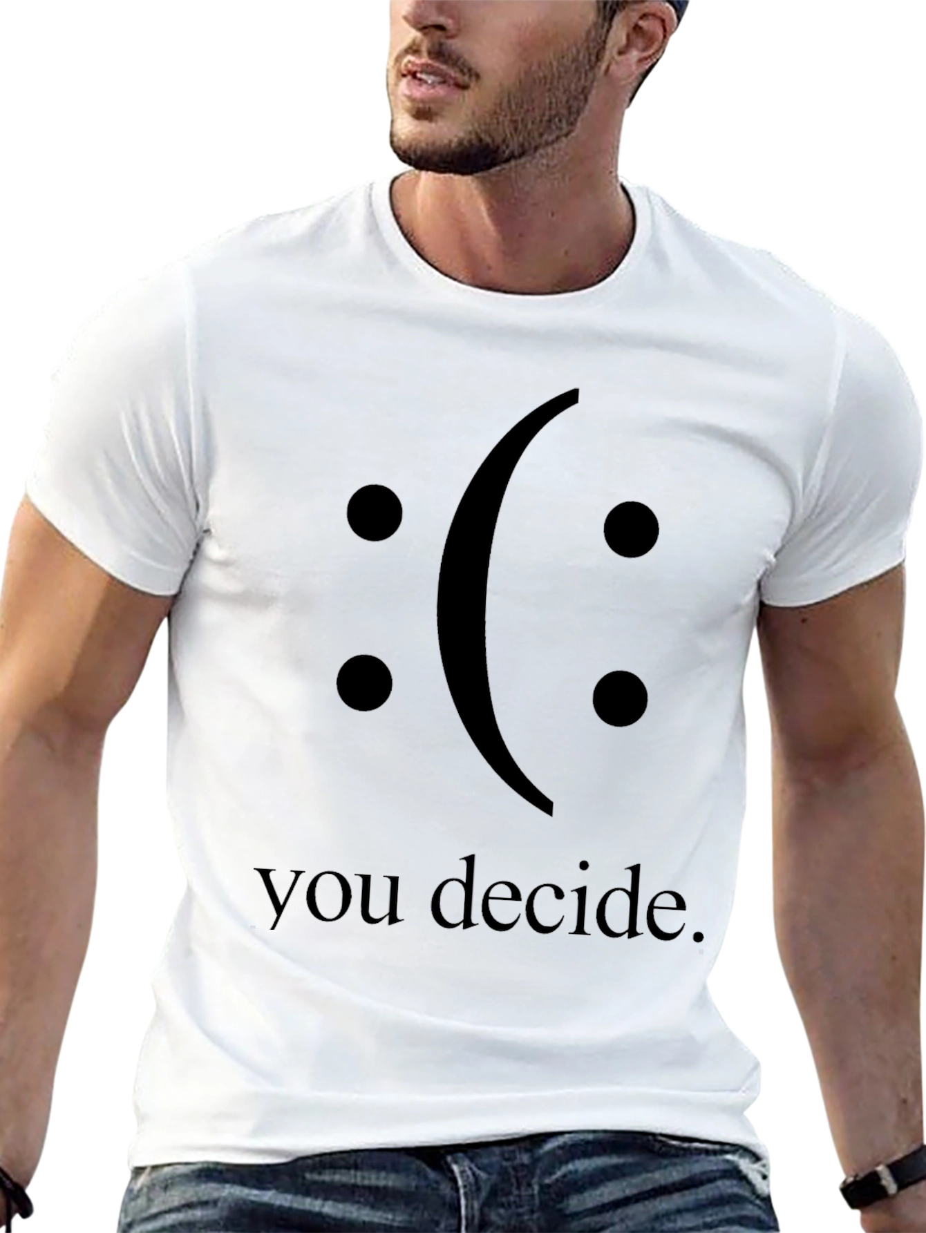 You Decide Graphic T-Shirt - Black Crew Neck Tee