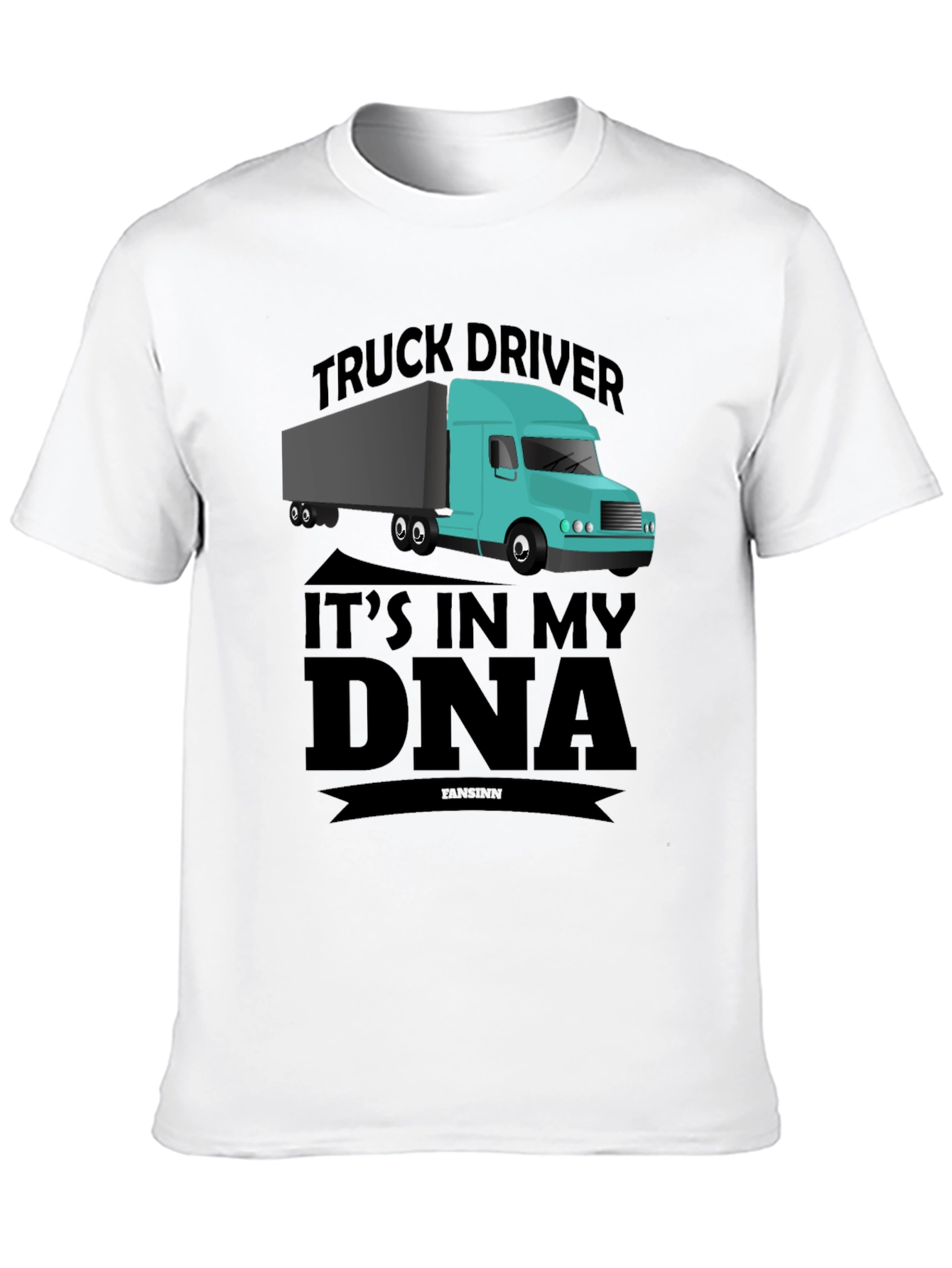 Truck Driver DNA Graphic Tee - Black Casual T-Shirt