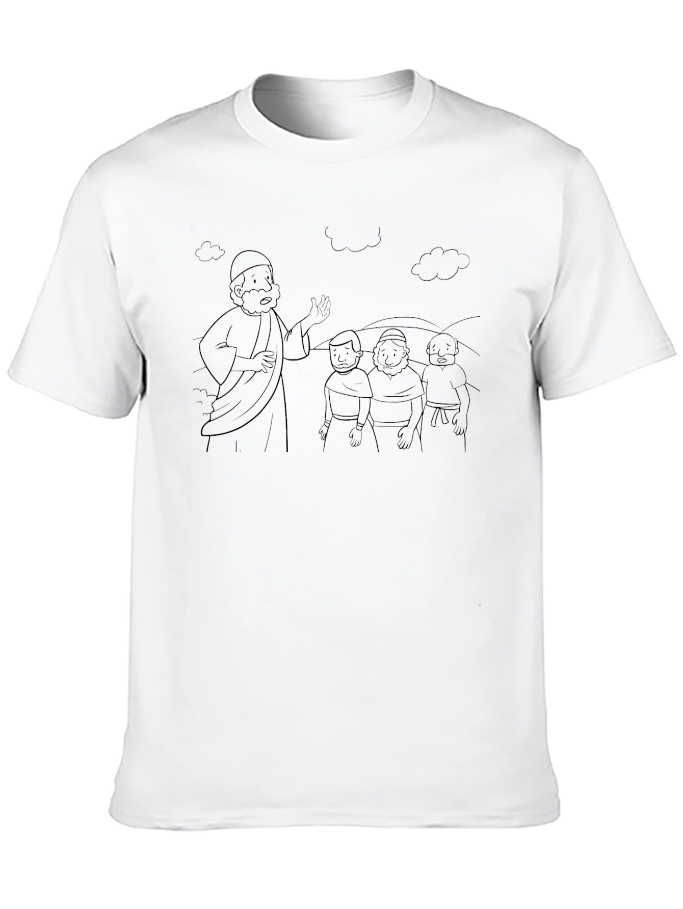 Cartoon Bible Story Graphic T-Shirt