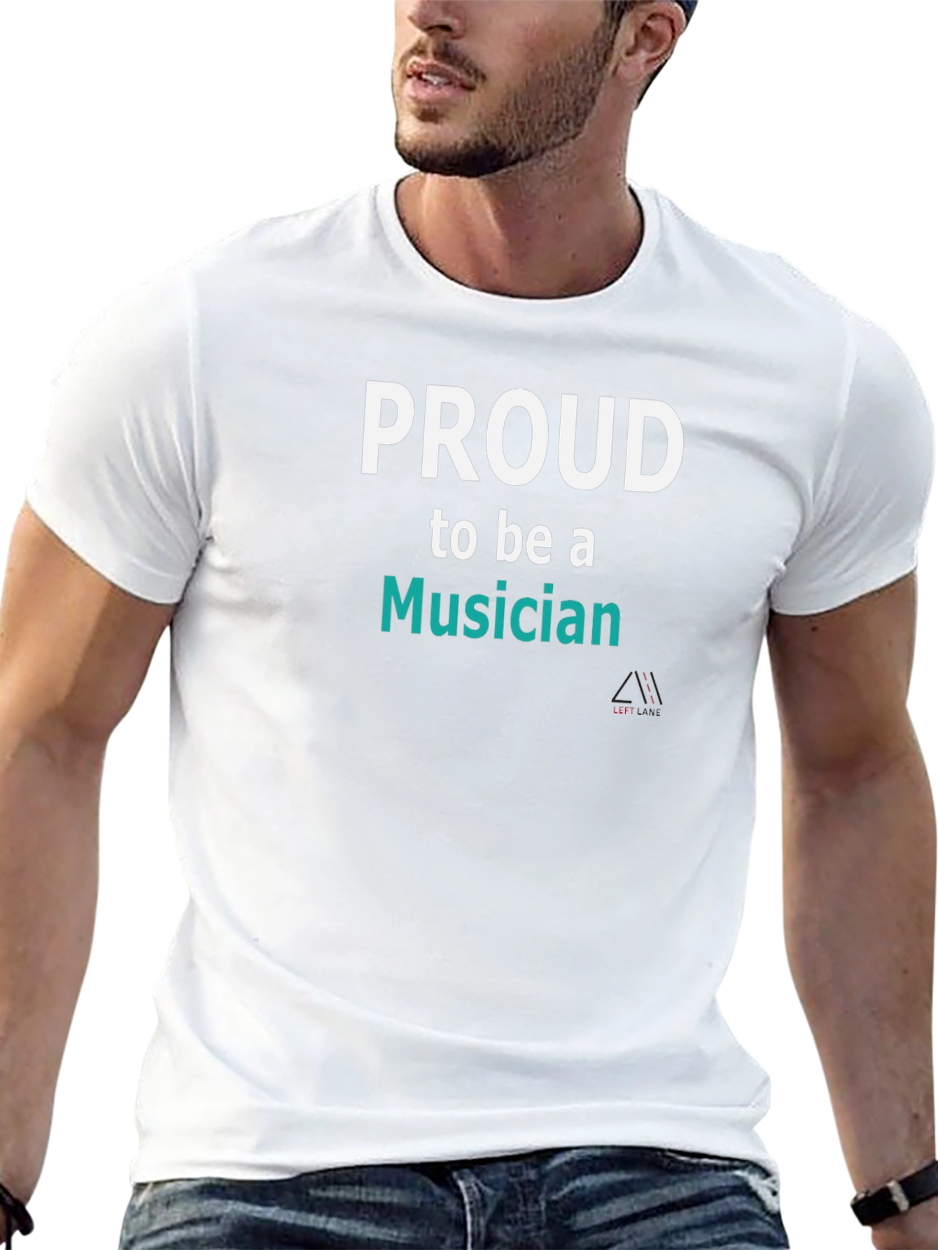 Proud Musician Graphic Tee - Black Cotton Blend