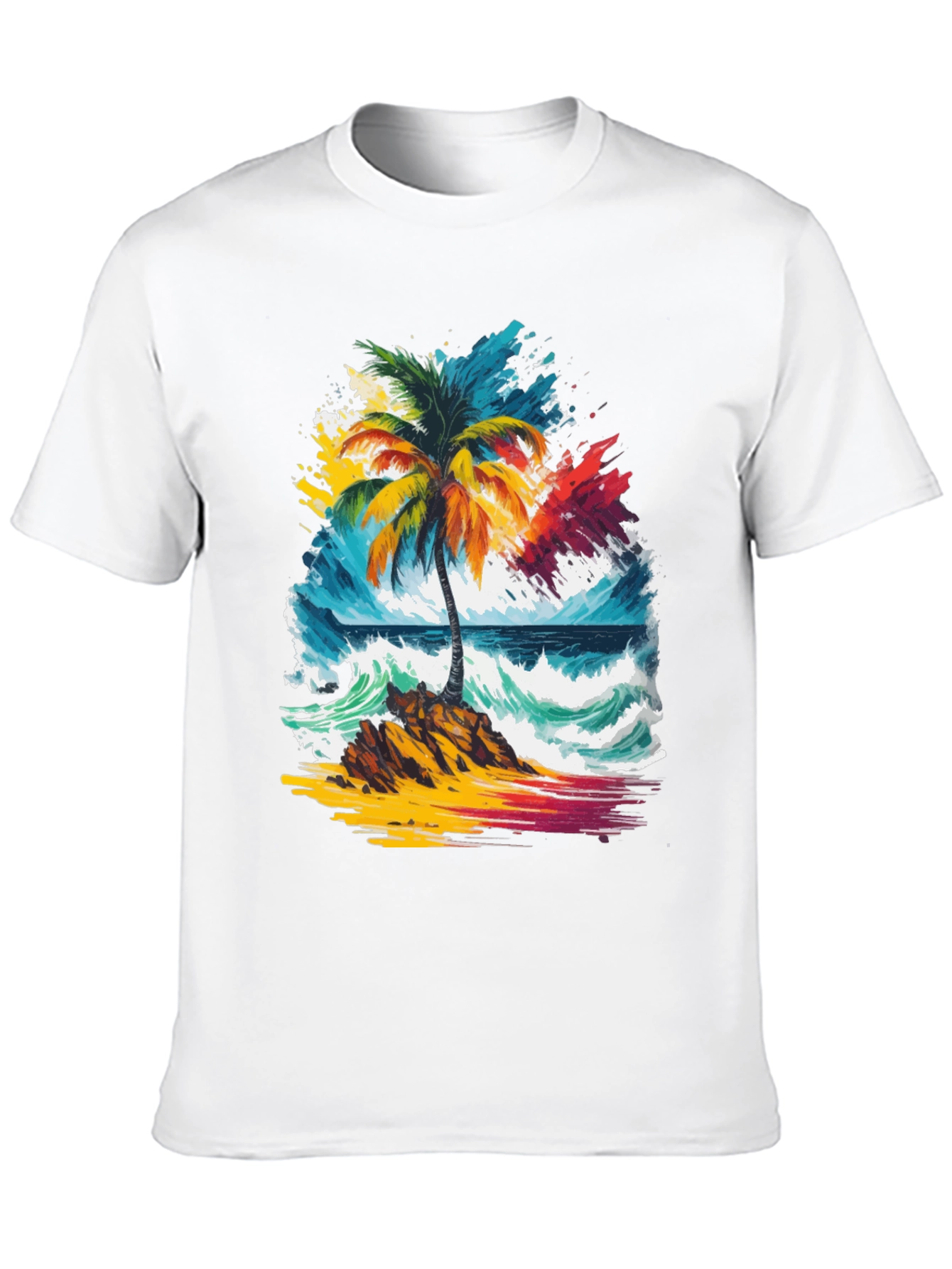 Vibrant Palm Tree Graphic Tee