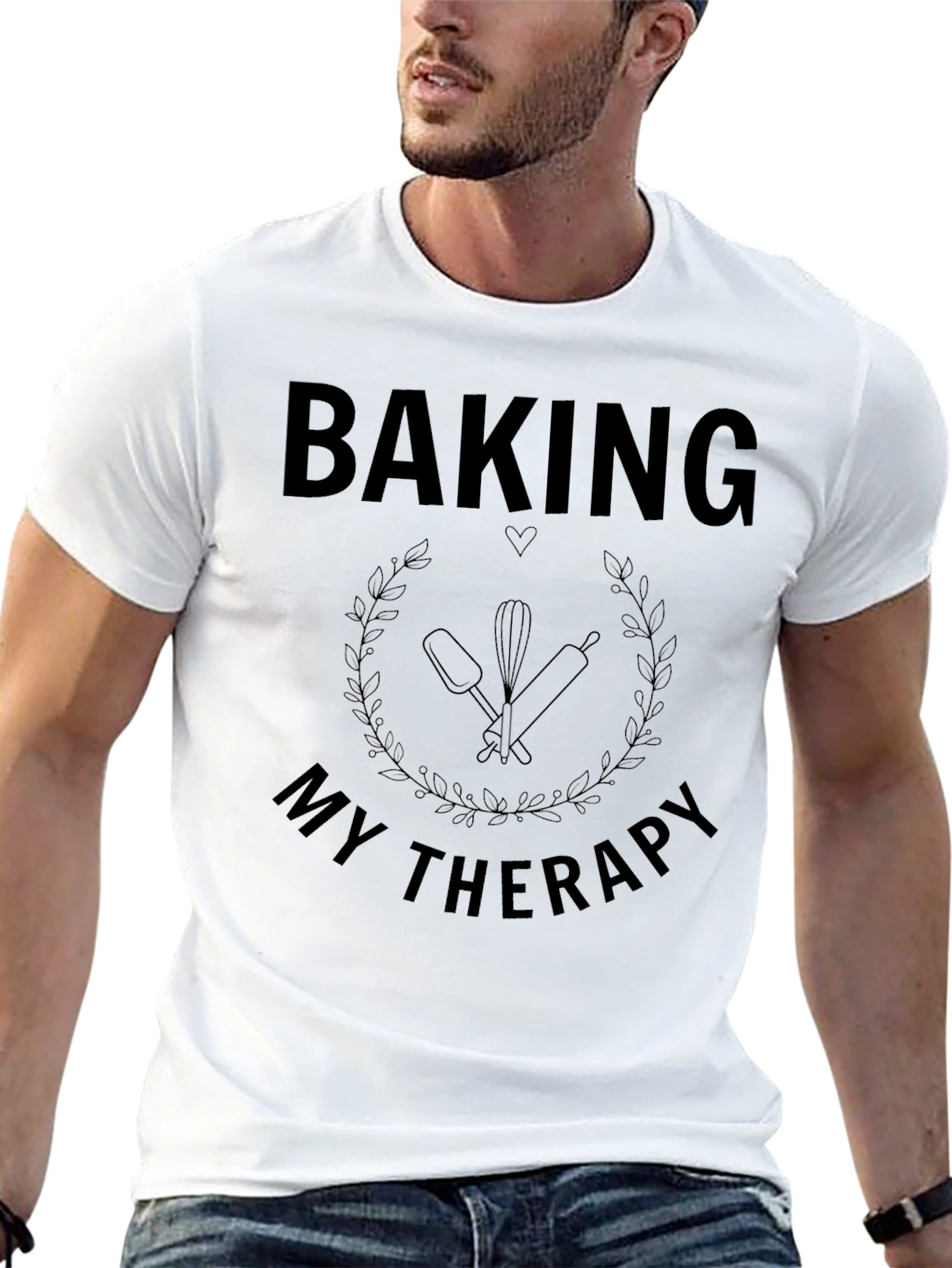 Baking Therapy T-Shirt - Relaxing Hobby Tee