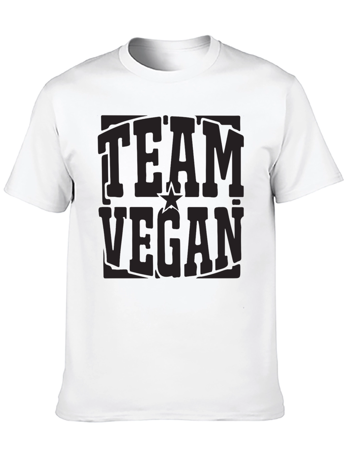 Team Vegan Black Crewneck T-Shirt