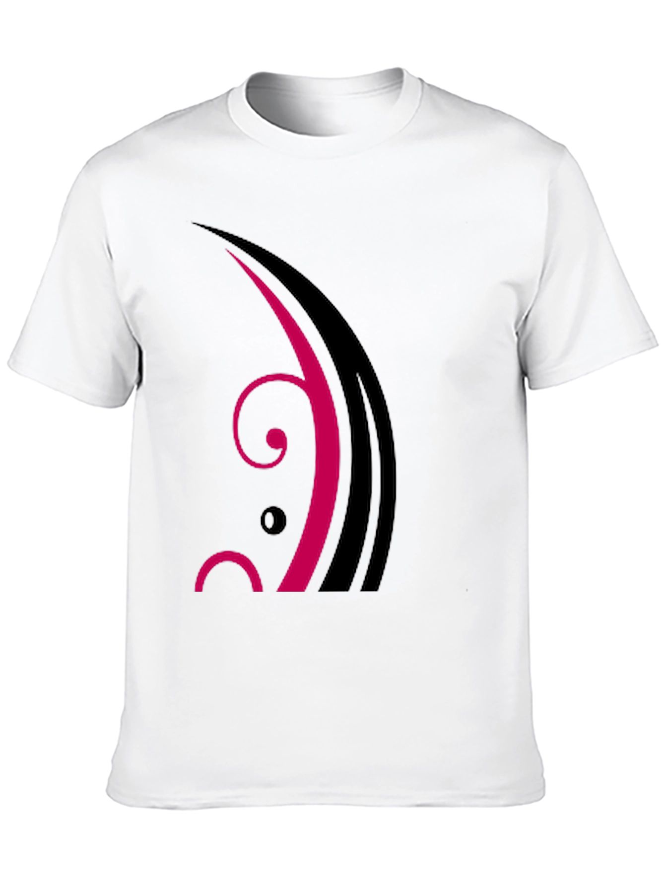 Abstract Graphic Print Tee - Black