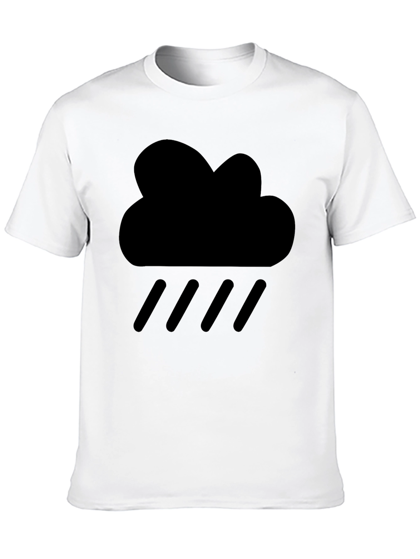 Rain Cloud Black Graphic Tee - Weather Icon T-Shirt