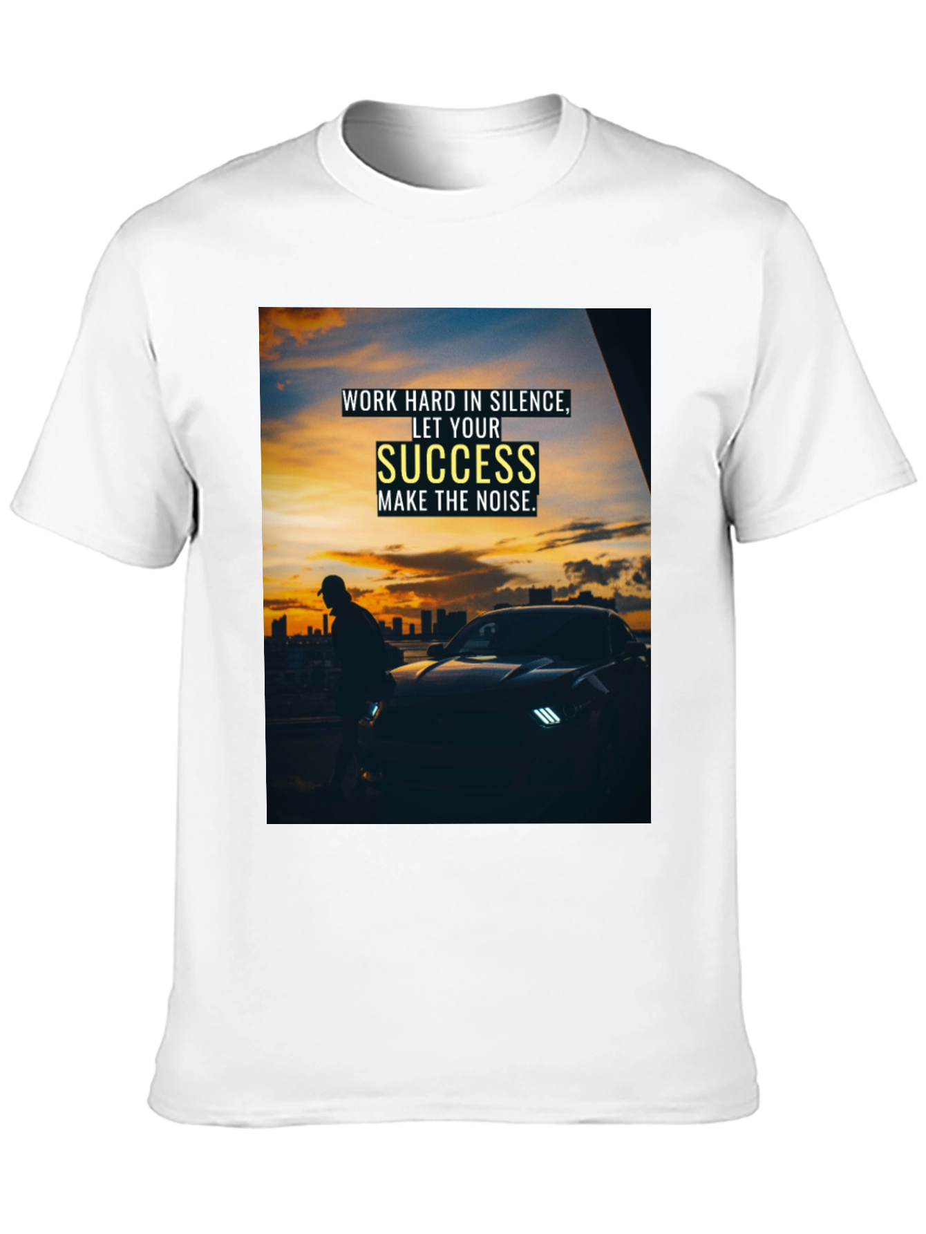 Success Graphic Tee - Motivational Black T-Shirt