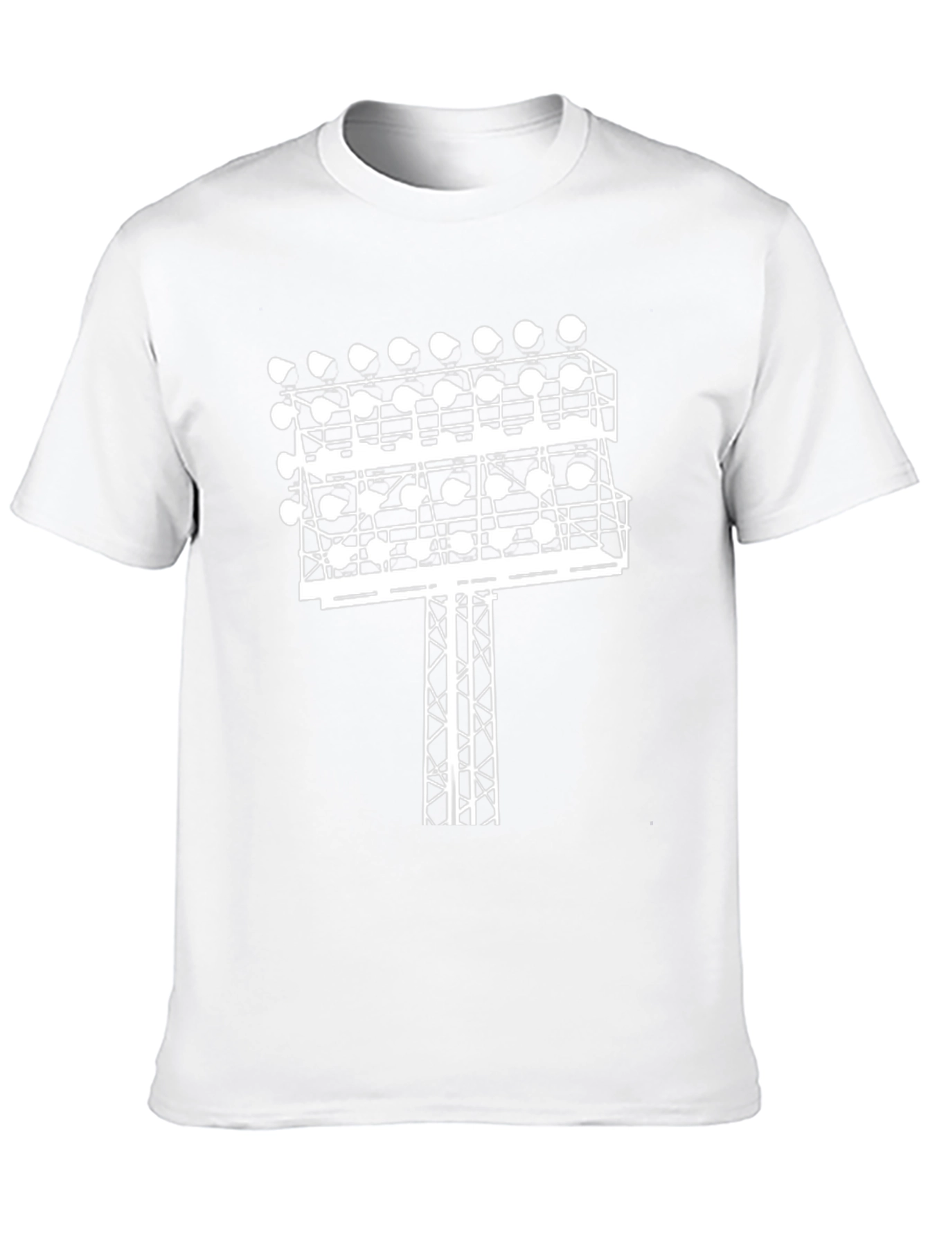 Stadium Light Graphic Tee - Black Cotton T-Shirt