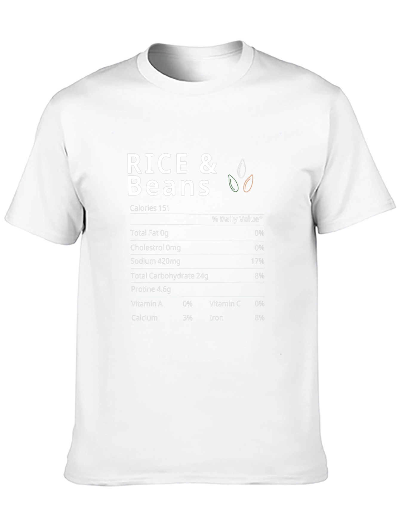 Rice & Beans Nutrition Facts T-Shirt