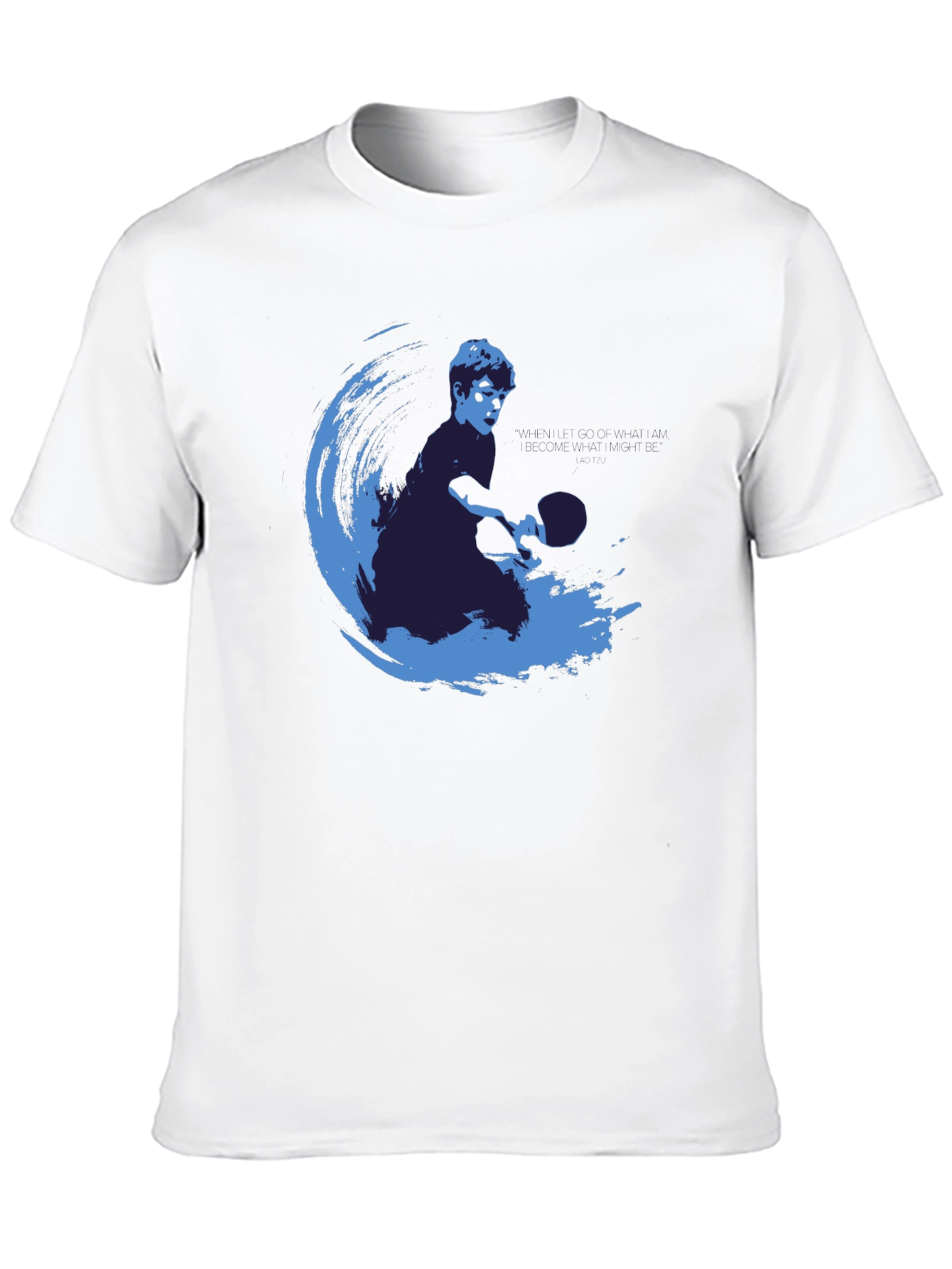 Table Tennis Player Graphic Tee - Modern Blue Design