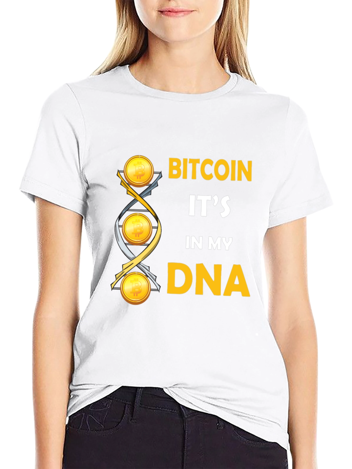 Bitcoin DNA Black Graphic Tee