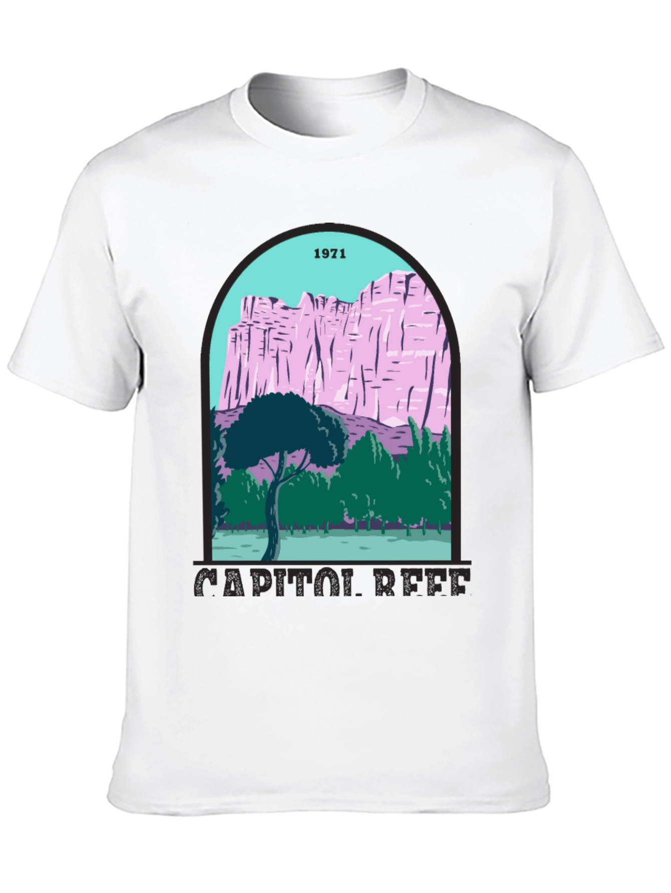 Capitol Reef Graphic Tee - Retro National Park T-Shirt