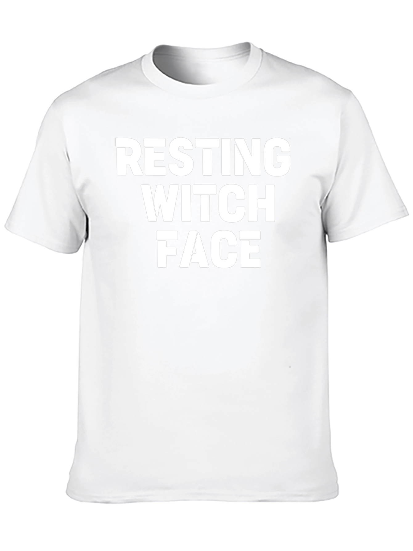 Resting Witch Face Graphic Tee - Funny Halloween Shirt