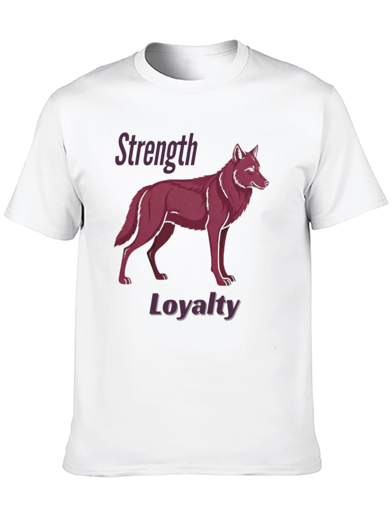 Strength and Loyalty Wolf Graphic T-Shirt
