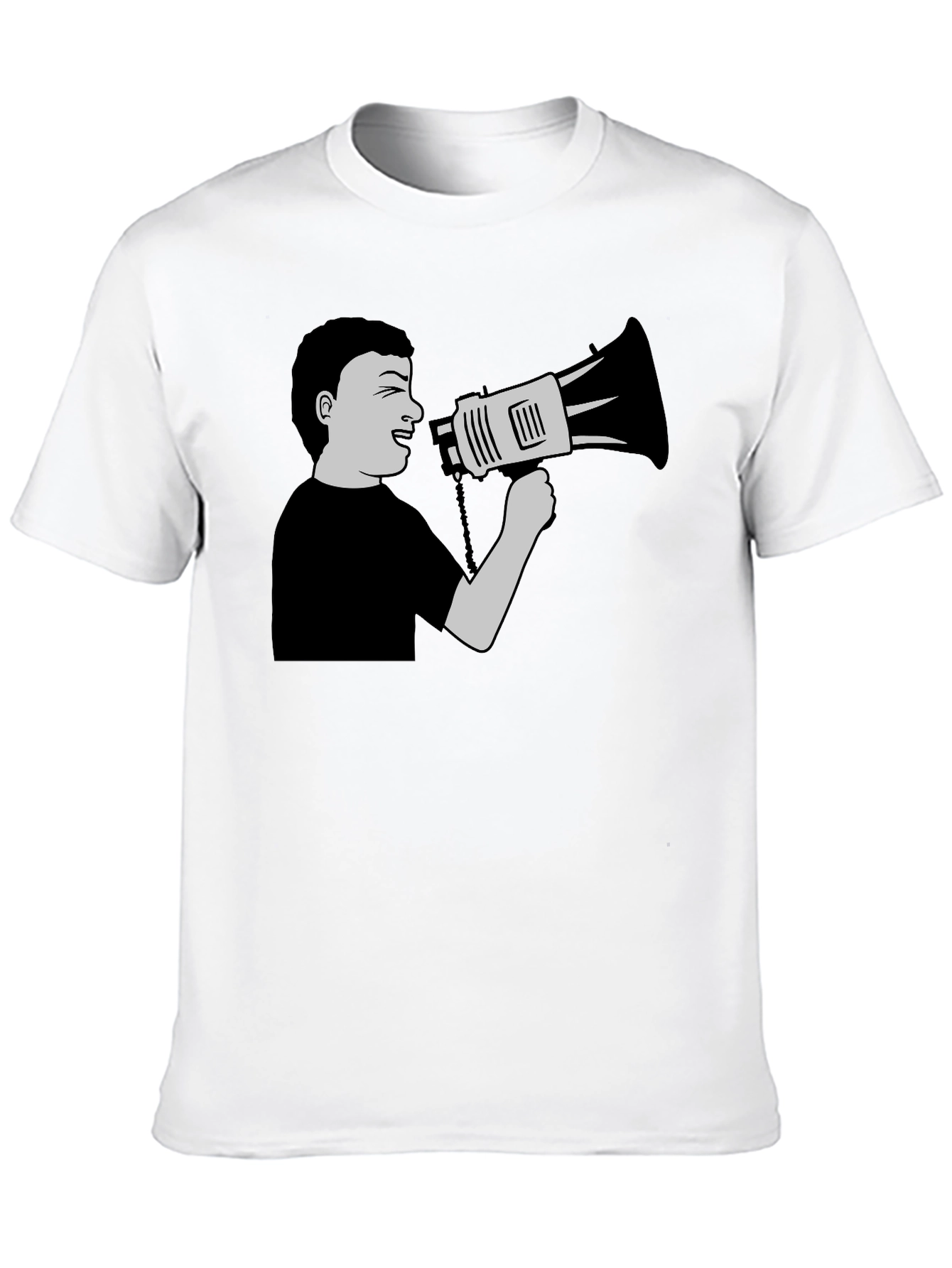 Shout Out Loud Graphic Tee - Black Cotton