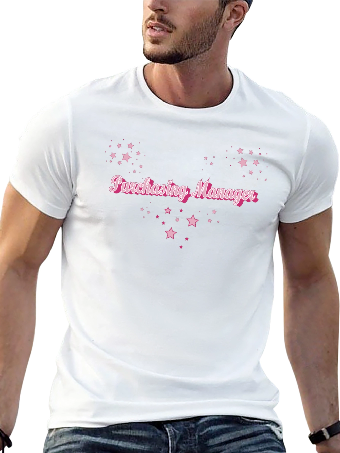 Purchasing Manager Star Tee - Black Cotton Blend